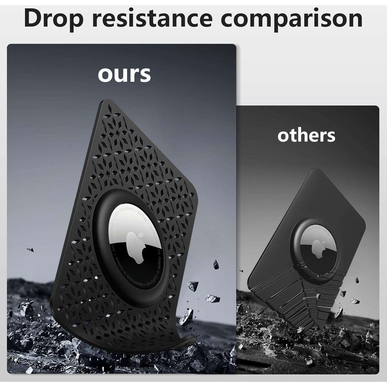 Soporte para AirTag Beydoa - Funda delgada Patrón Floral Negro