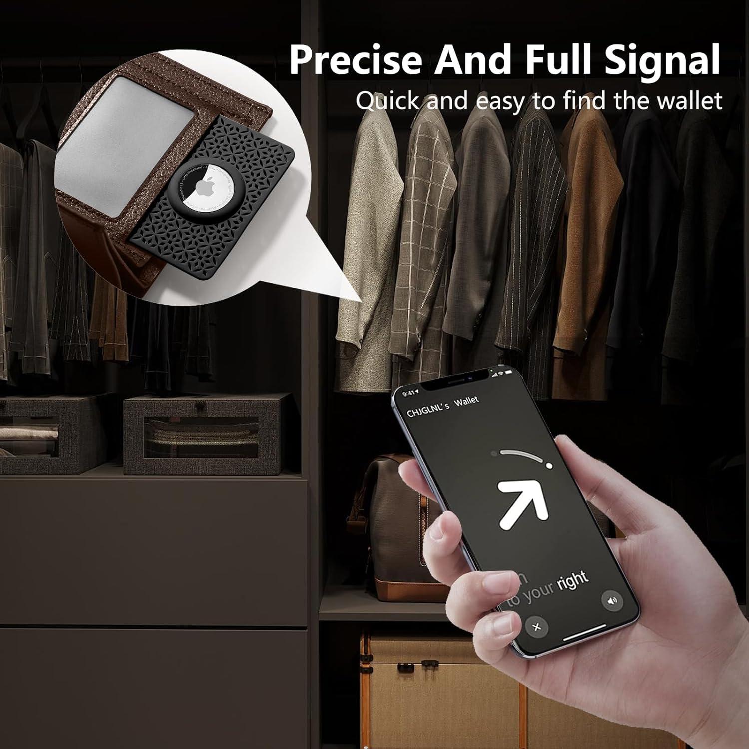 Soporte para AirTag Beydoa - Funda delgada Patrón Floral Negro