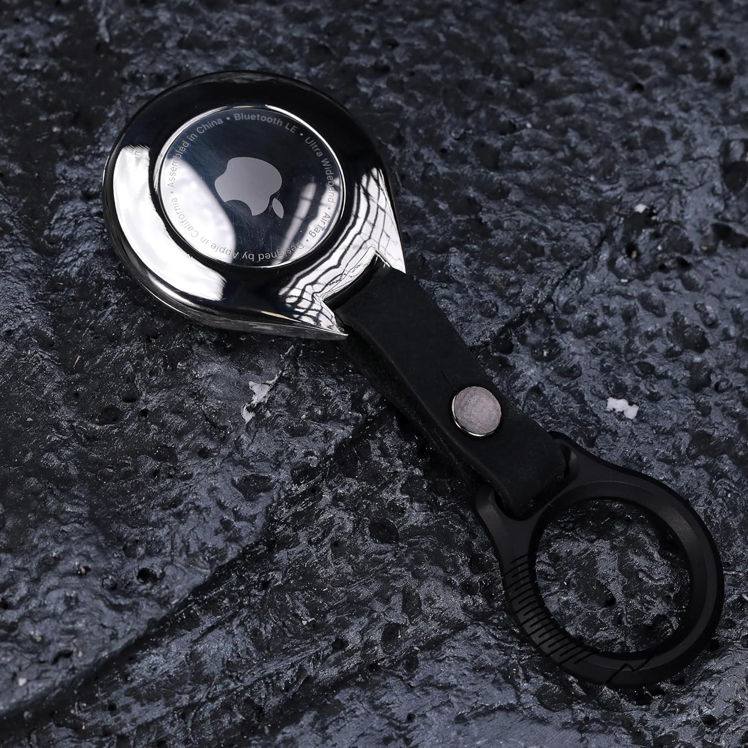 Funda de aleación metálica para Apple Airtags Pamovolio - Titanio