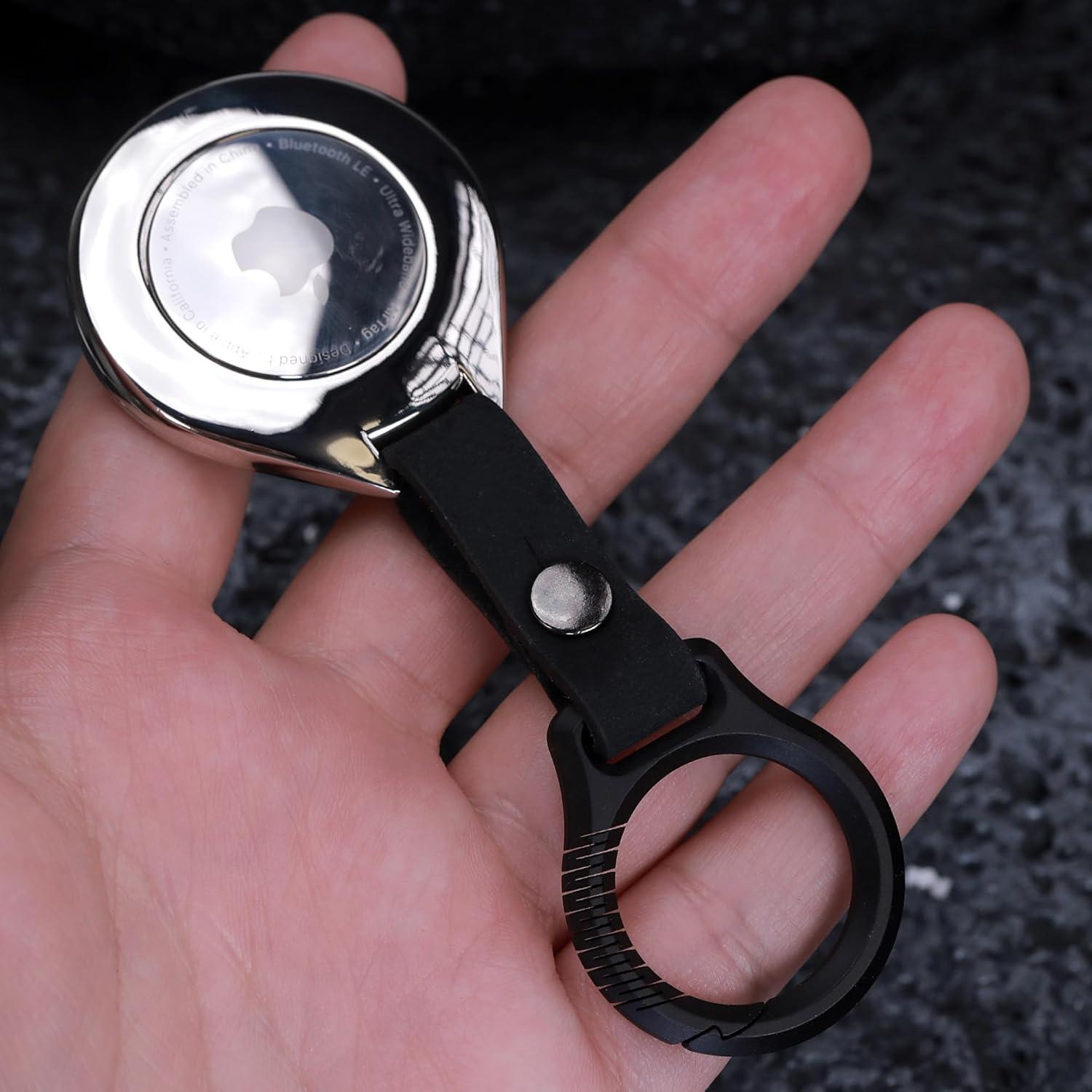 Funda de aleación metálica para Apple Airtags Pamovolio - Titanio