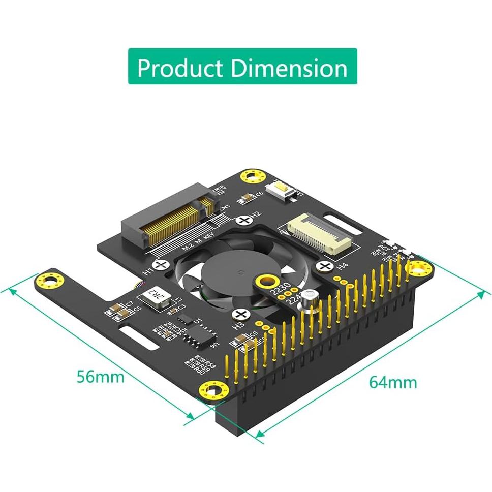 Adaptador PCIe 3 en 1 Sintech M.2 NVMe para Raspberry Pi 5