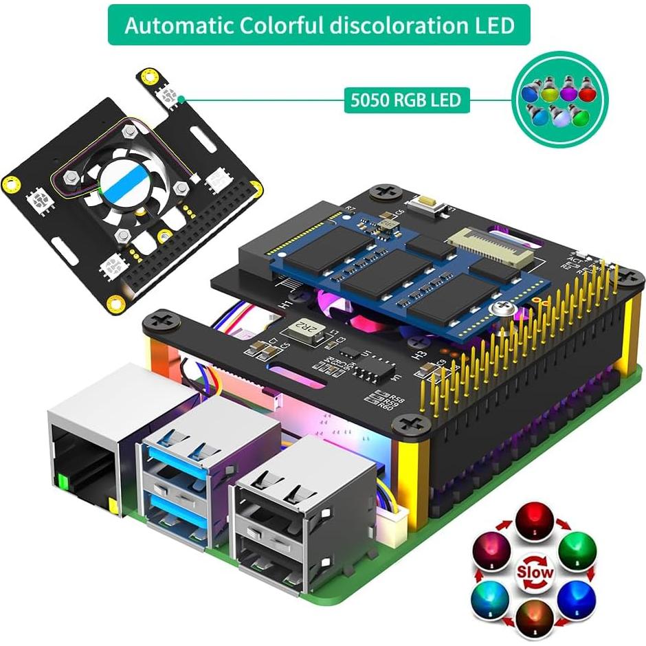 Adaptador PCIe 3 en 1 Sintech M.2 NVMe para Raspberry Pi 5