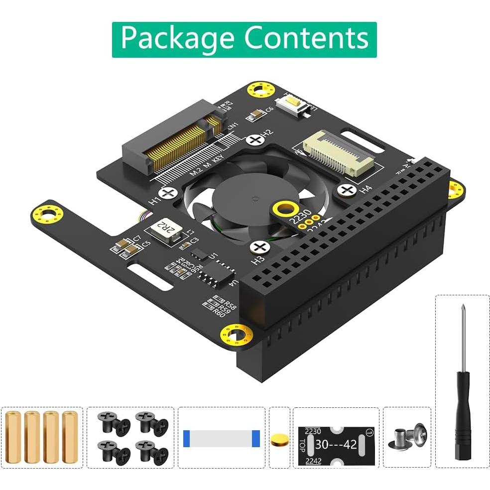 Adaptador PCIe 3 en 1 Sintech M.2 NVMe para Raspberry Pi 5