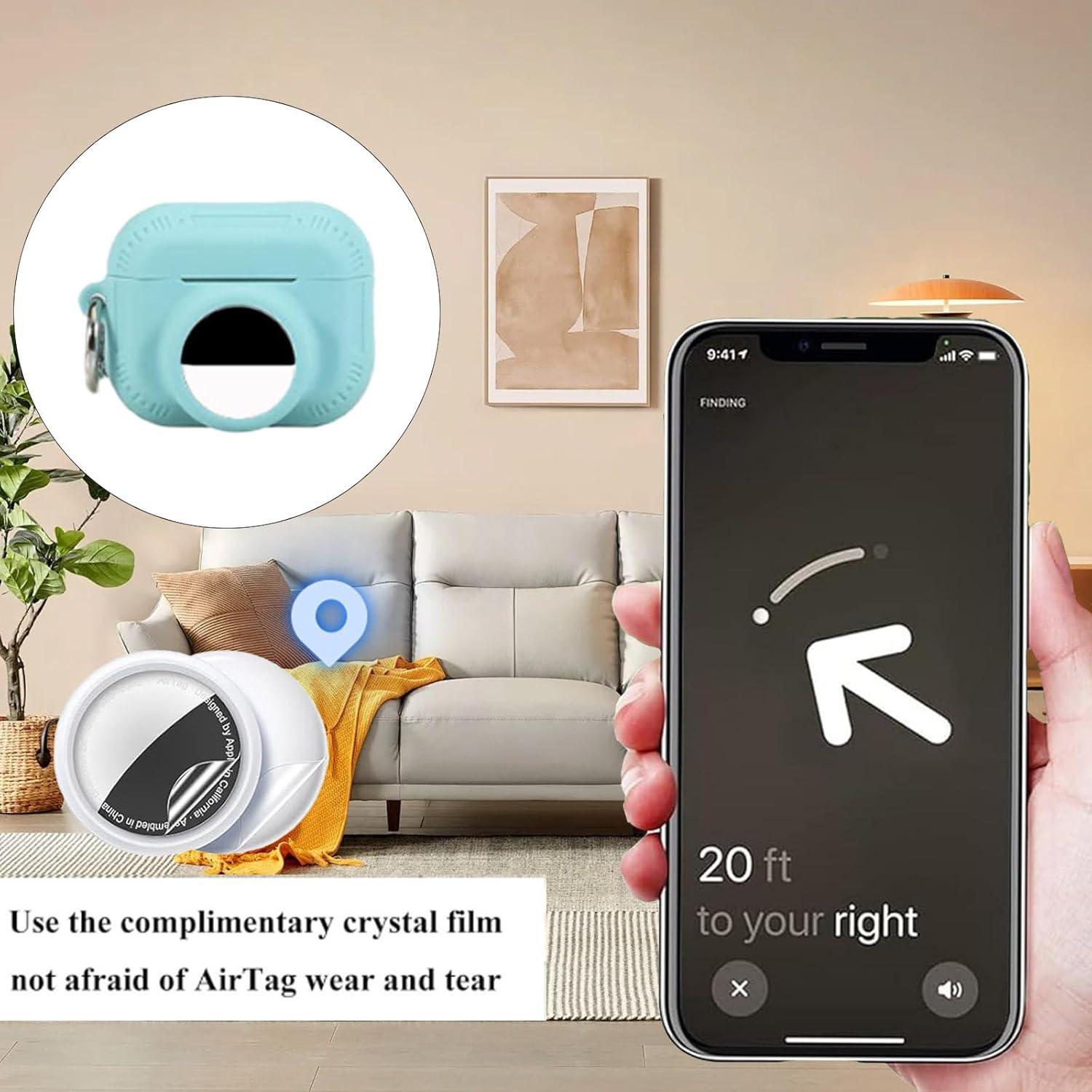 Funda Protectora 2 en 1 para AirPods Pro 2 y AirTag - Verde Aqua