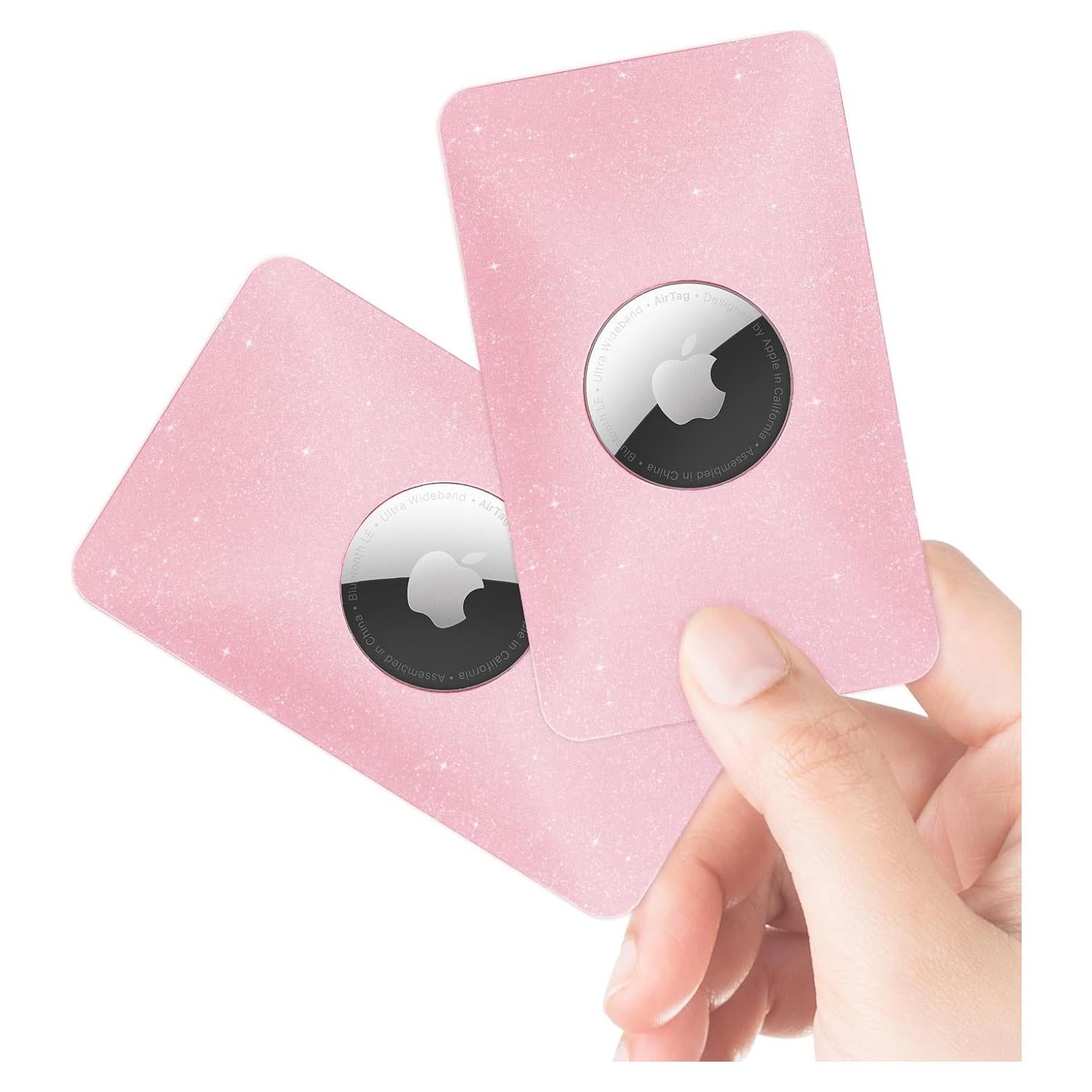 Soporte de Cartera para AirTag PSRAT Rosa Ultra Delgado