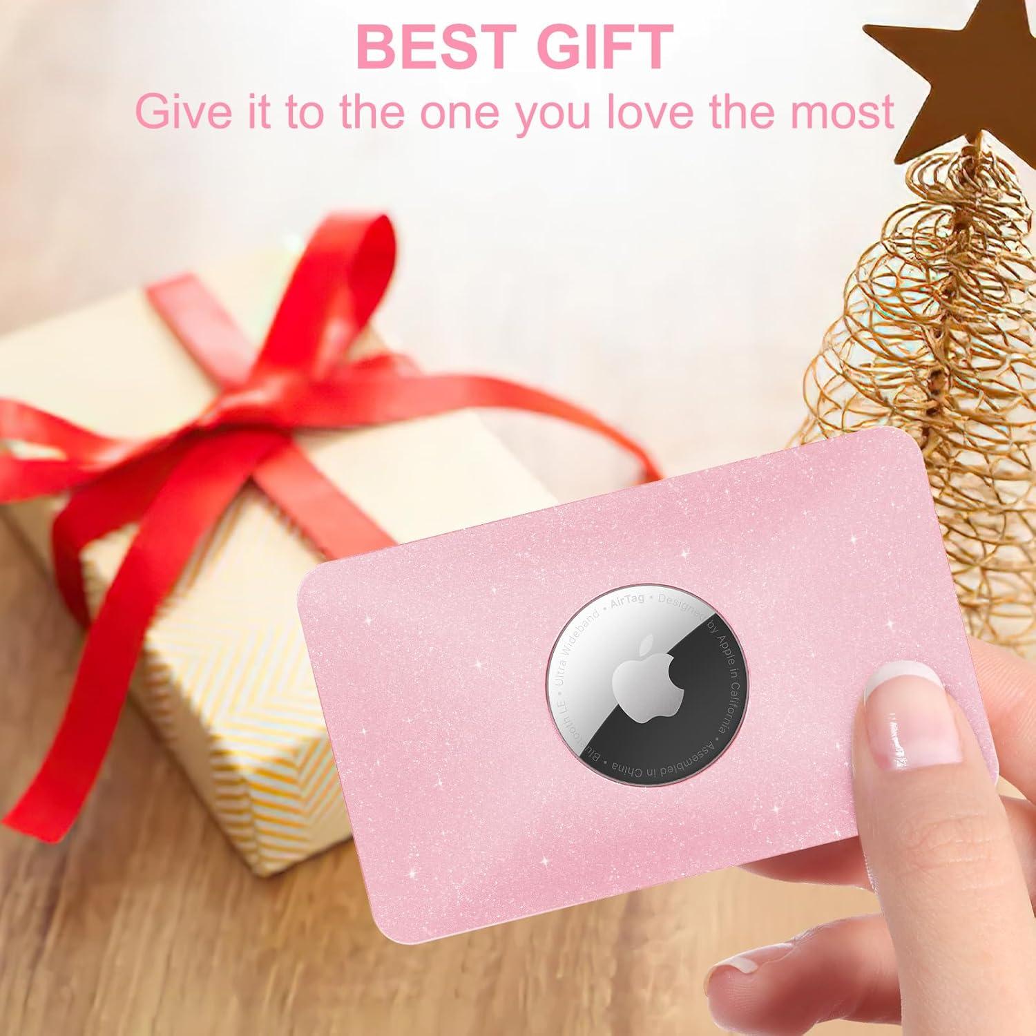 Soporte de Cartera para AirTag PSRAT Rosa Ultra Delgado