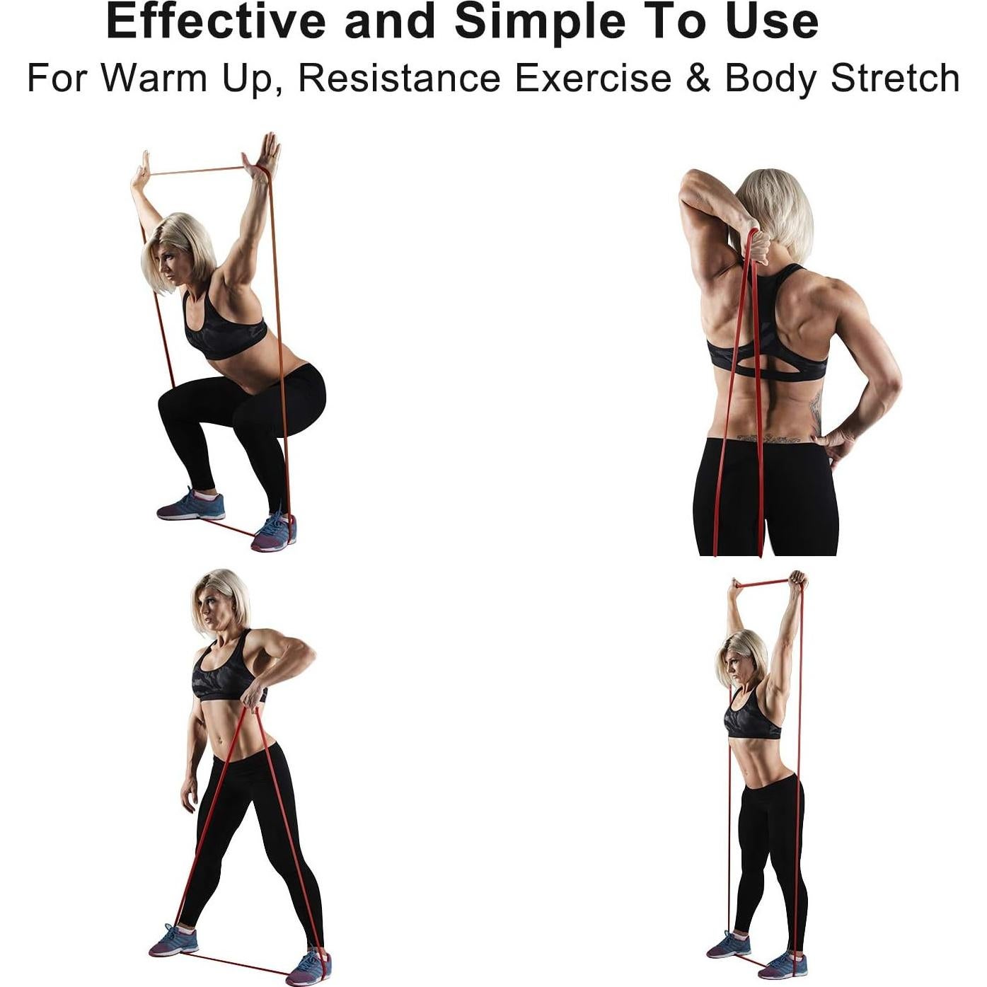 Conjunto de Bandas de Resistencia XPRT Fitness - 5 Niveles - Negro