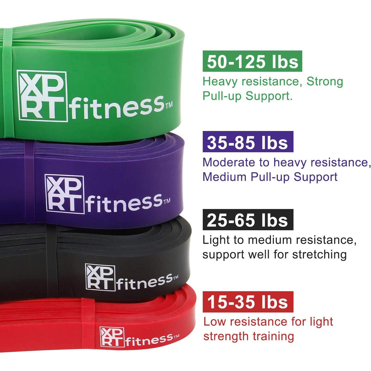 Conjunto de Bandas de Resistencia XPRT Fitness - 5 Niveles - Negro