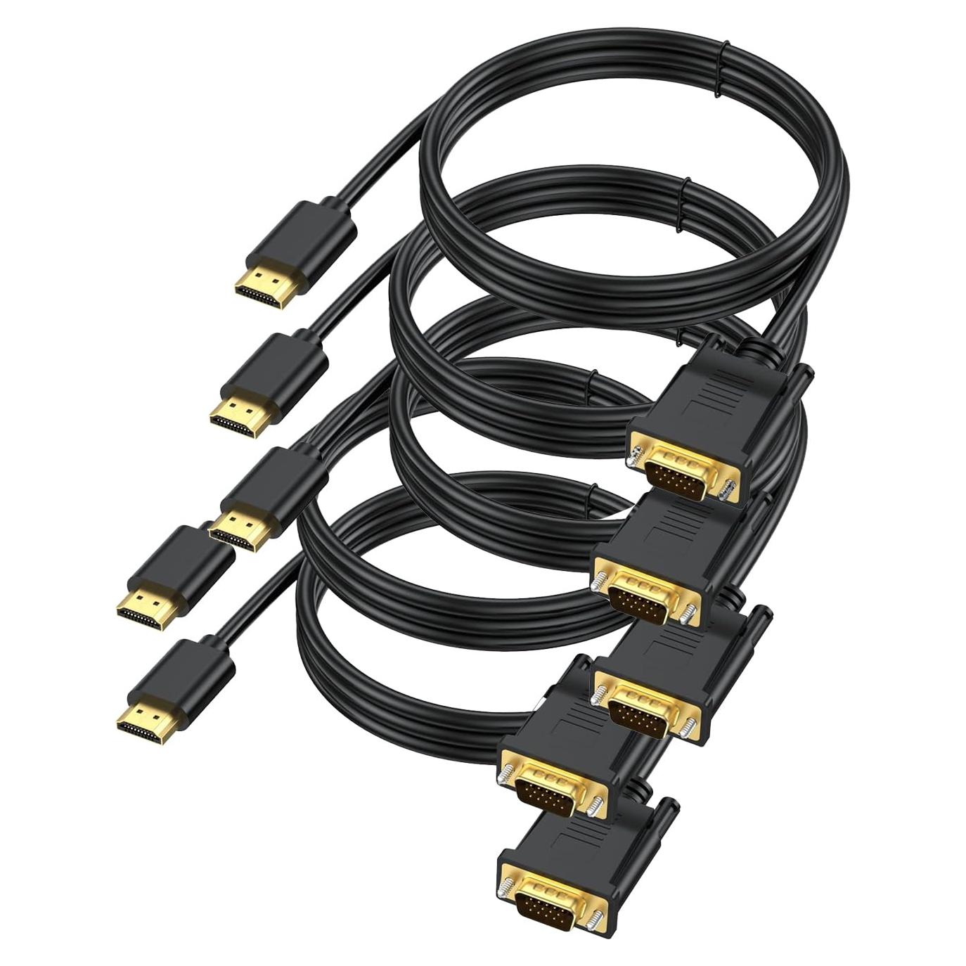 Cable HDMI a VGA 1.83m AKWOR Unidireccional Macho a Macho