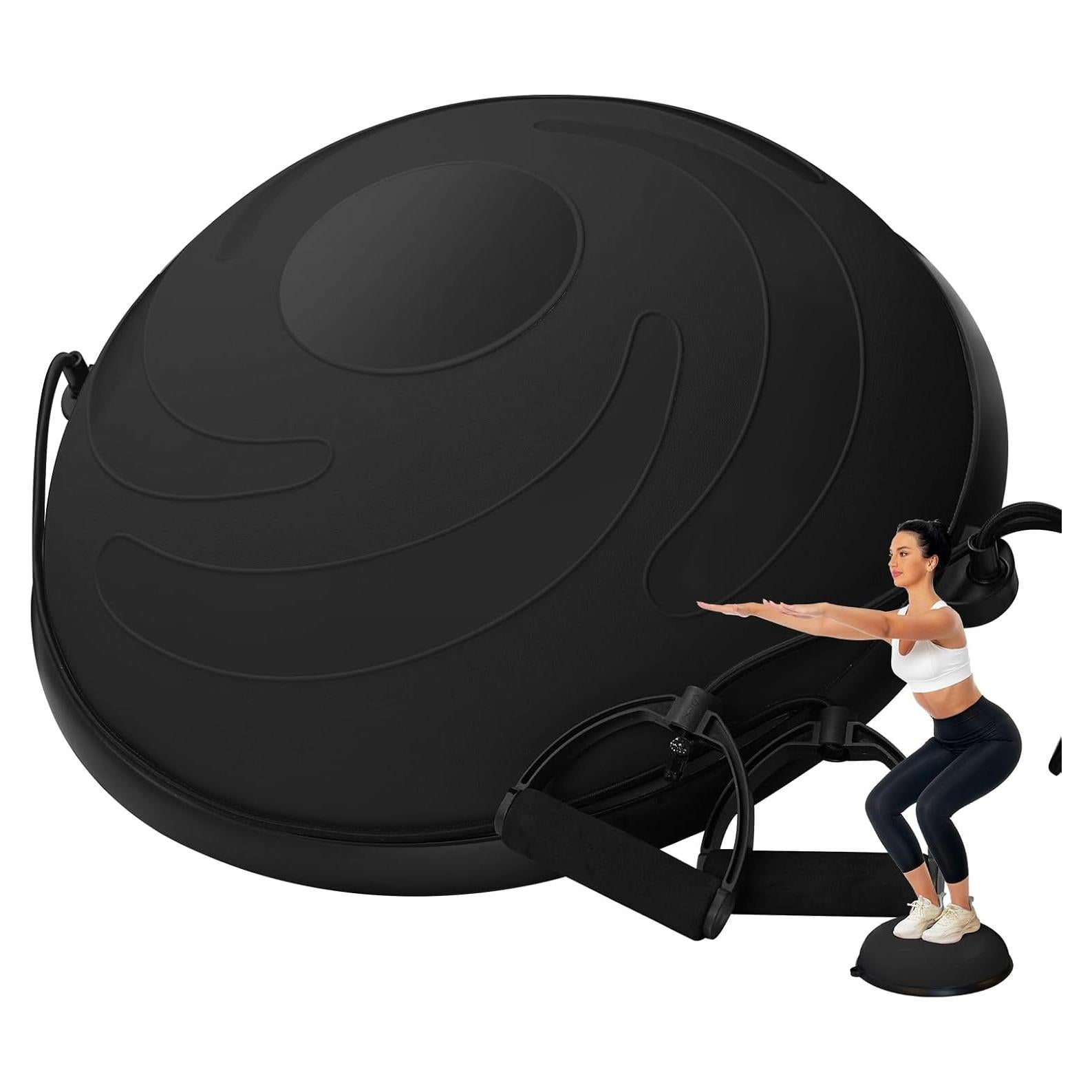 Media Bola de Equilibrio DrfzCa 58 cm con Bomba para Fitness