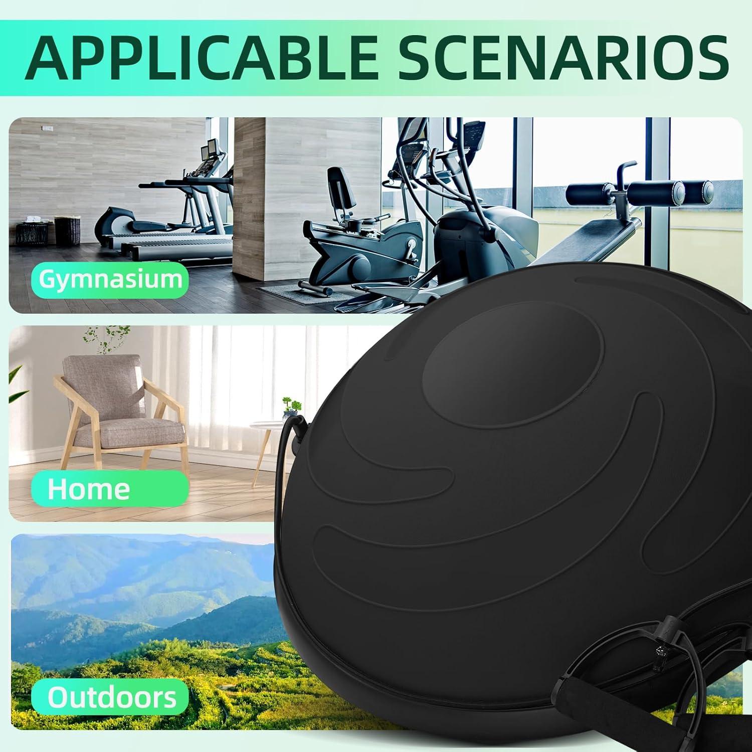 Media Bola de Equilibrio DrfzCa 58 cm con Bomba para Fitness