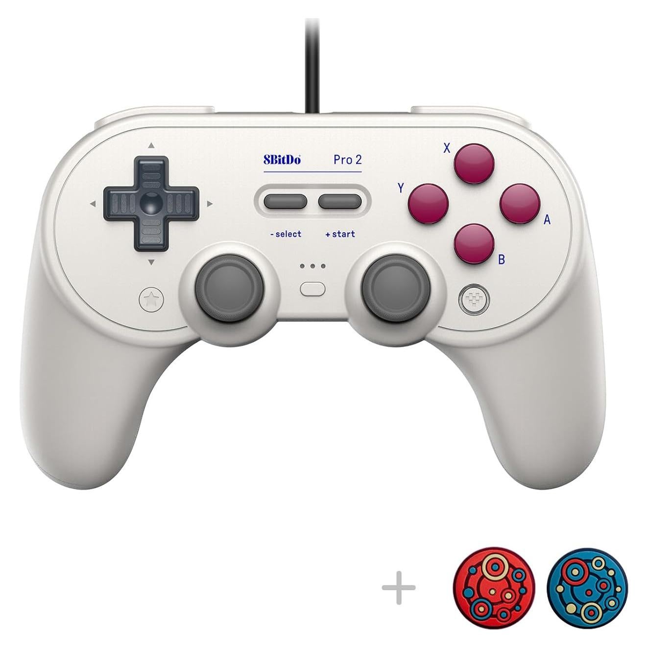 Controlador con cable 8Bitdo Pro 2 para Switch y PC - G Glassic