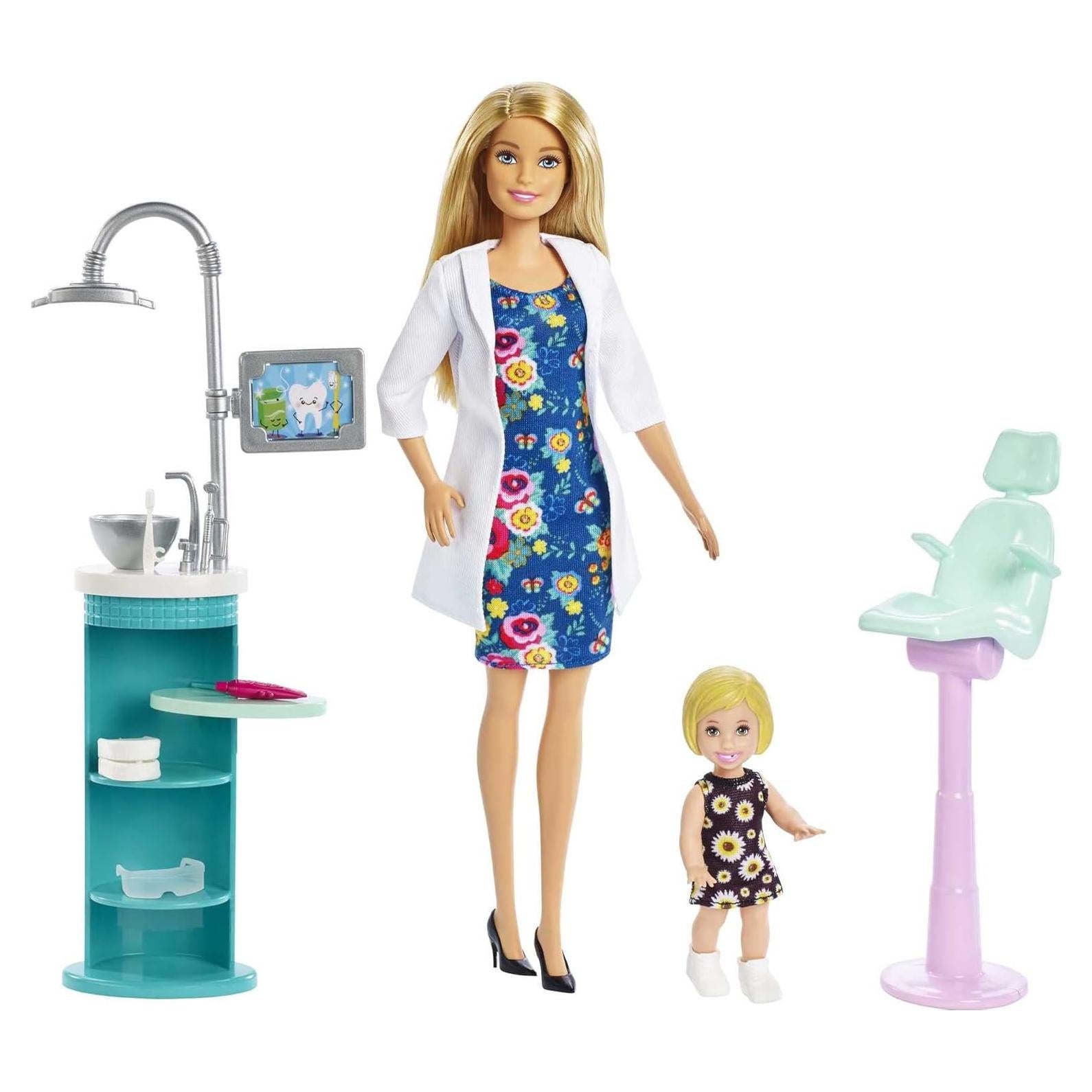 Juego de Dentista Barbie con Muñeca y Accesorios - Mattel