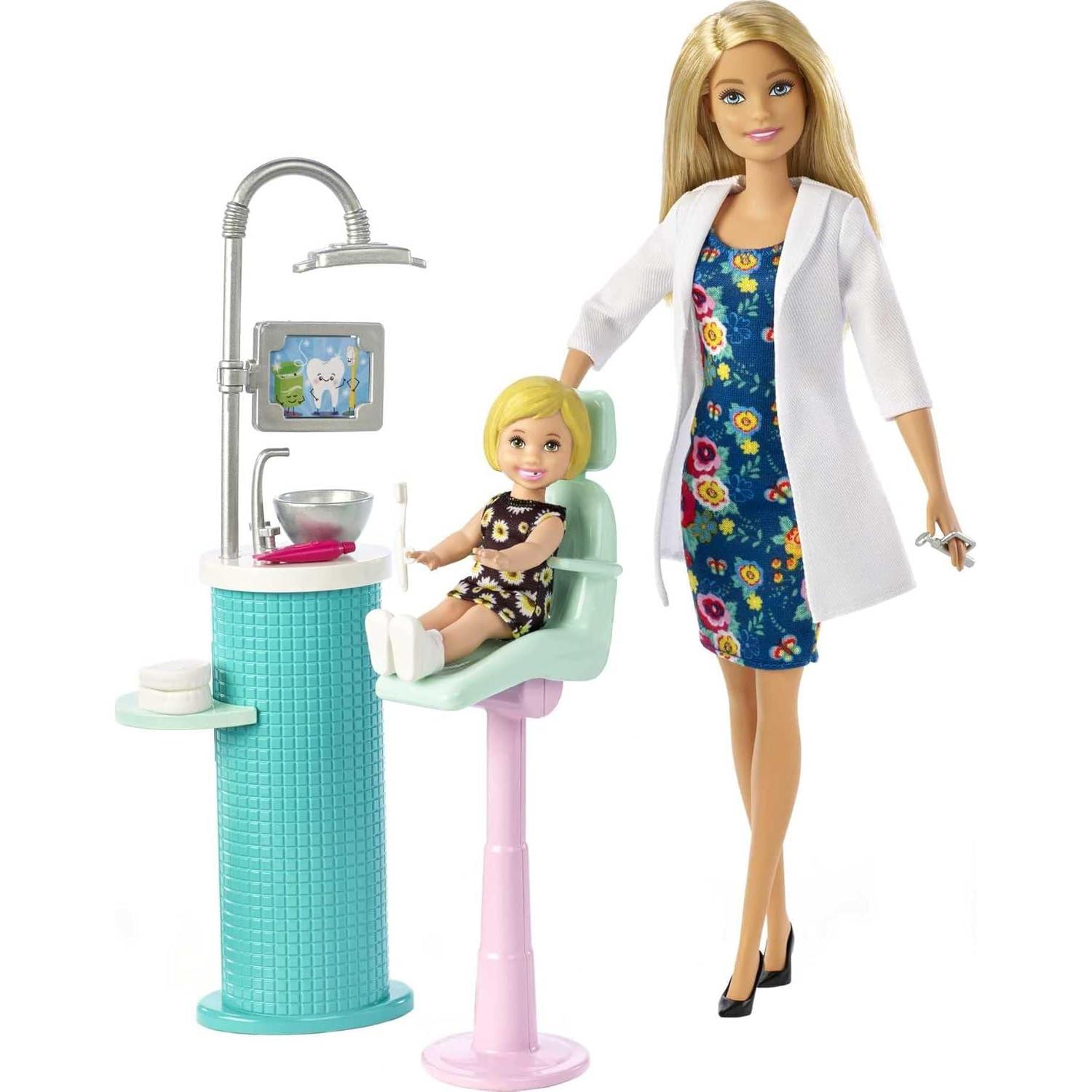 Juego de Dentista Barbie con Muñeca y Accesorios - Mattel