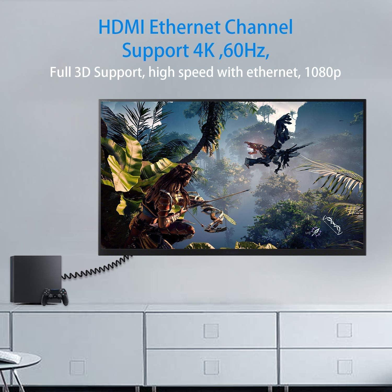 Cable HDMI a Micro HDMI Espiral Duttek 1.2M 4K Ultra HD