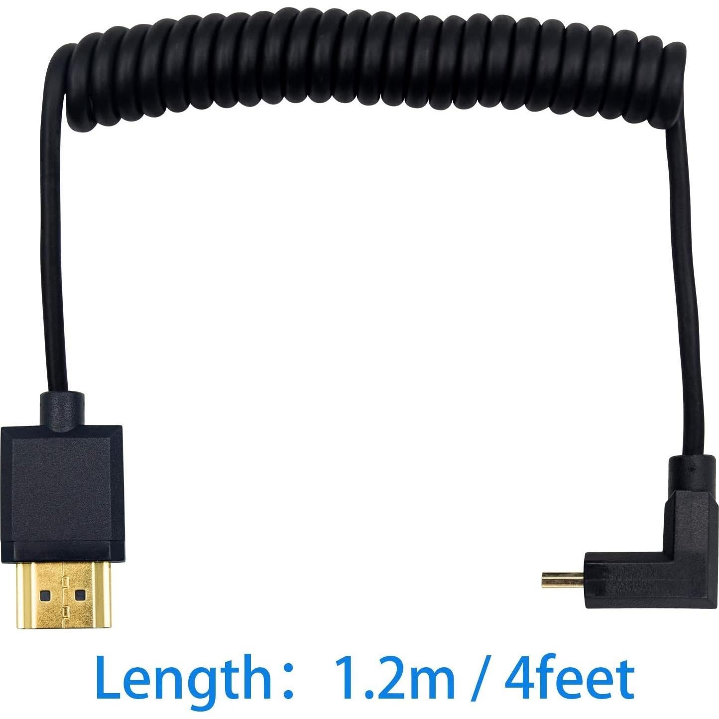 Cable HDMI a Micro HDMI Espiral Duttek 1.2M 4K Ultra HD