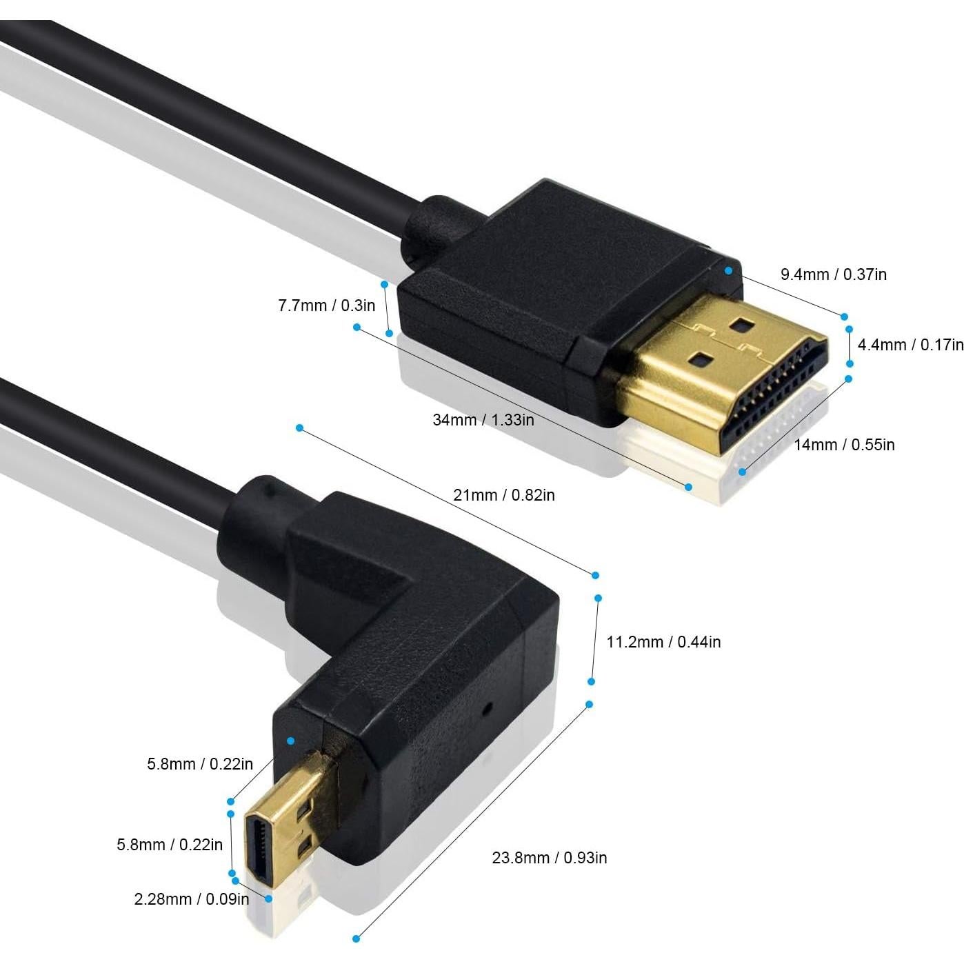 Cable HDMI a Micro HDMI Espiral Duttek 1.2M 4K Ultra HD