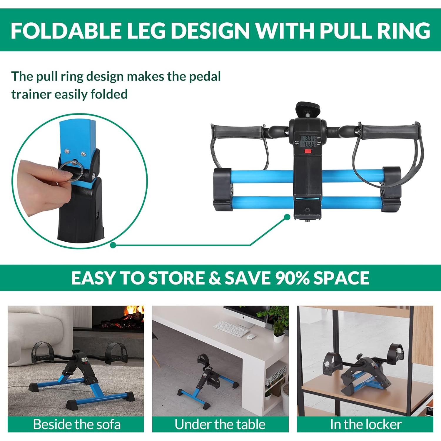 Ejercitador de Pedales VIVIJASON Plegable Mini para Brazo/Pierna