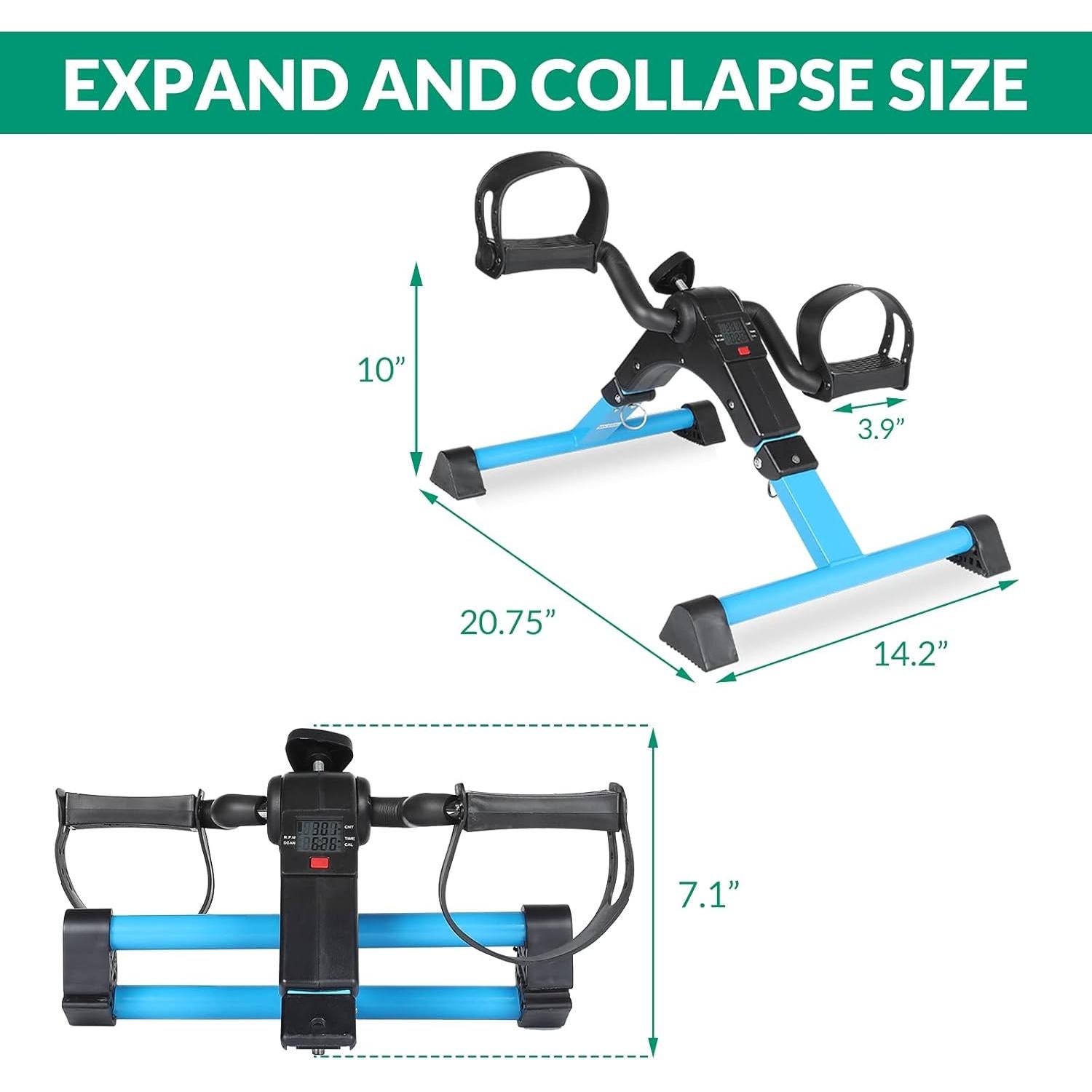 Ejercitador de Pedales VIVIJASON Plegable Mini para Brazo/Pierna