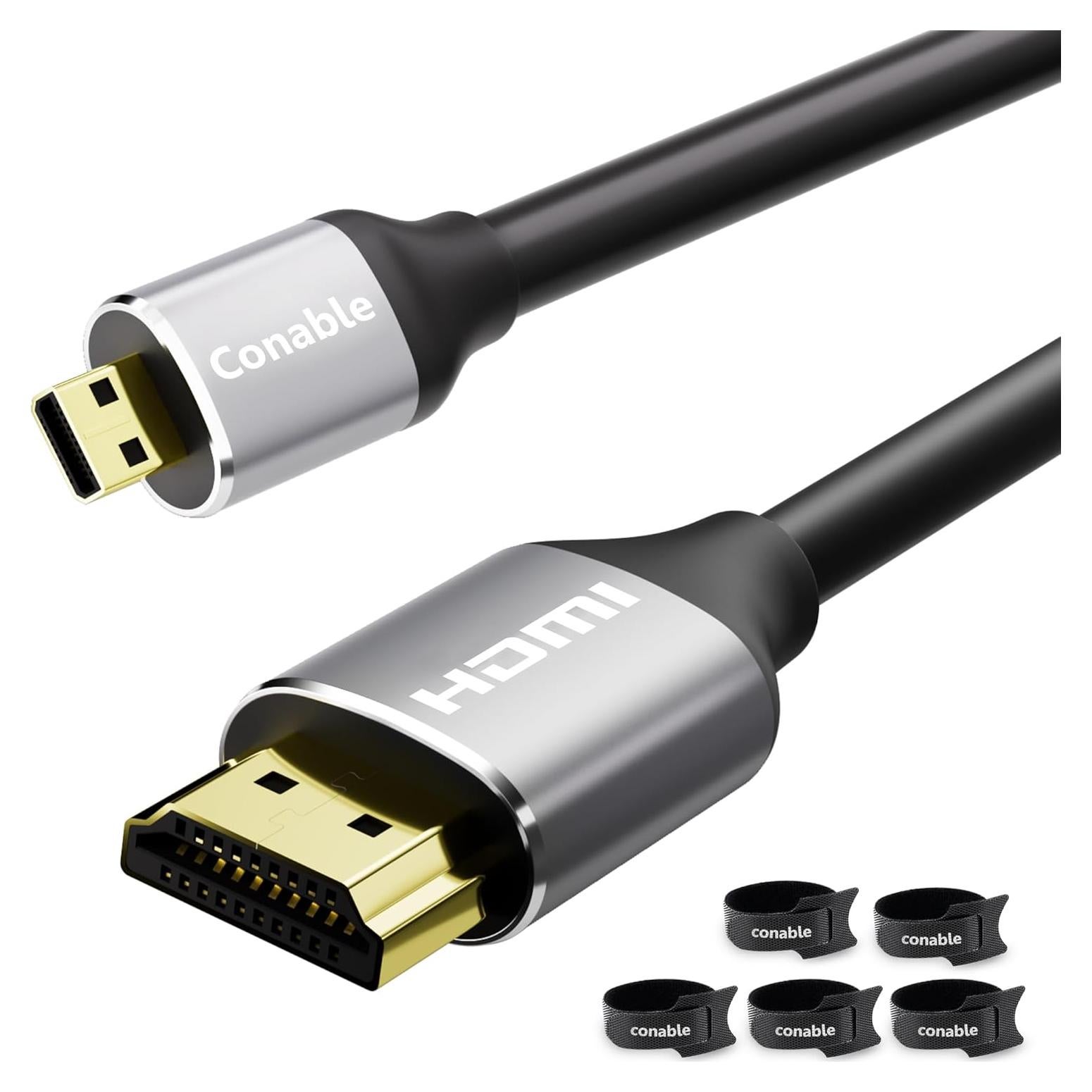 Cable Micro HDMI a HDMI 4.57m Conable 4K 60Hz Compatible GoPro