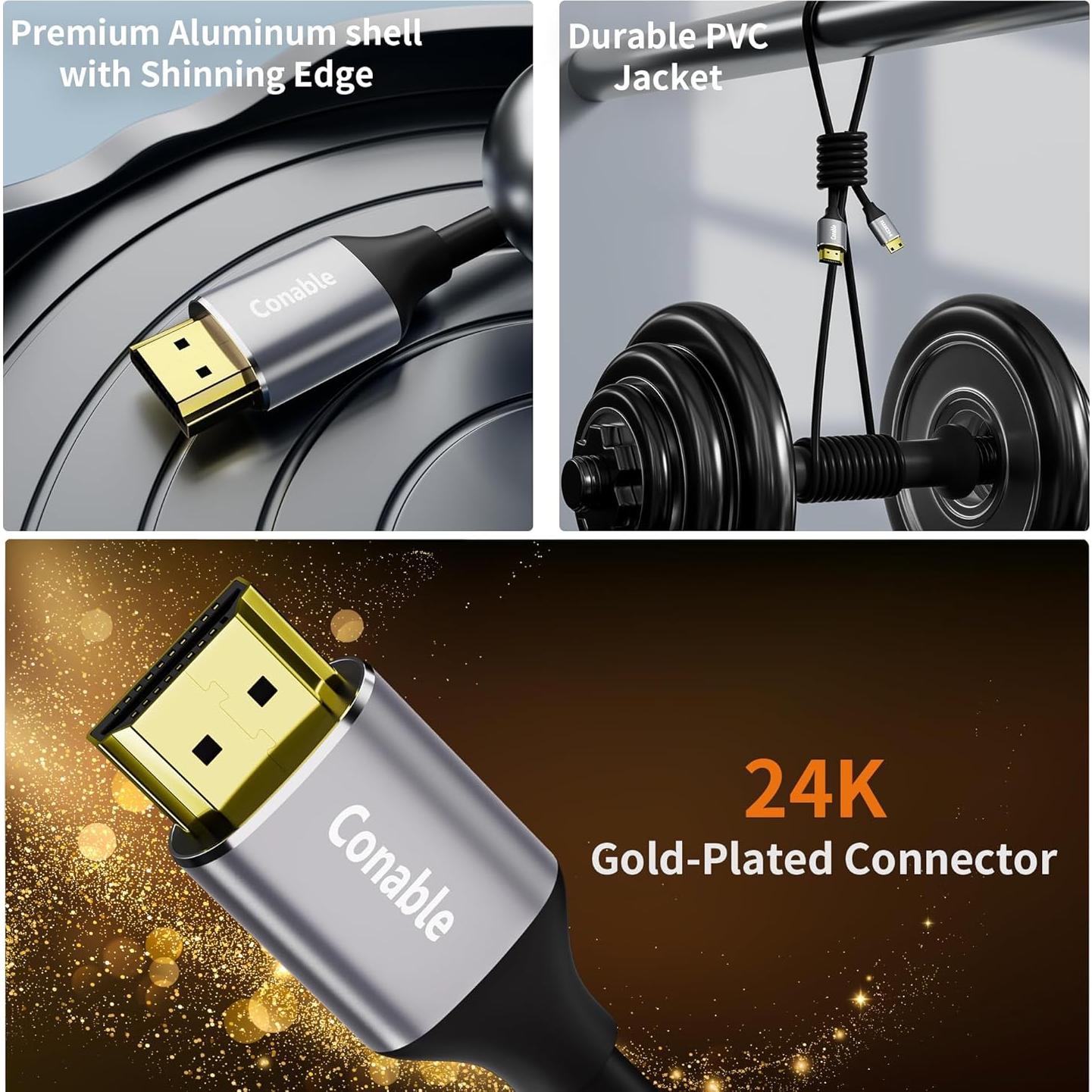 Cable HDMI a Mini HDMI 1.83 m Conable 4K 60Hz Alta Velocidad