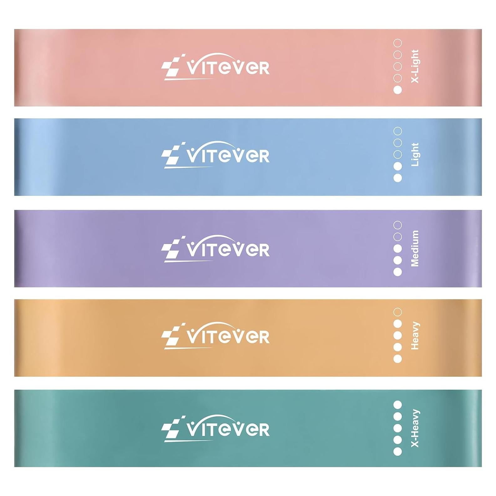 Juego de Bandas de Resistencia VITEVER 5 Niveles para Ejercicio