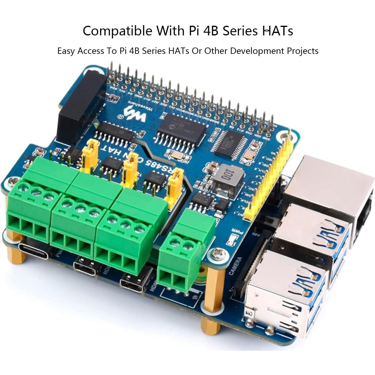 Adaptador CM4 a Raspberry Pi 4B Waveshare - 4 USB 3.0, Gigabit