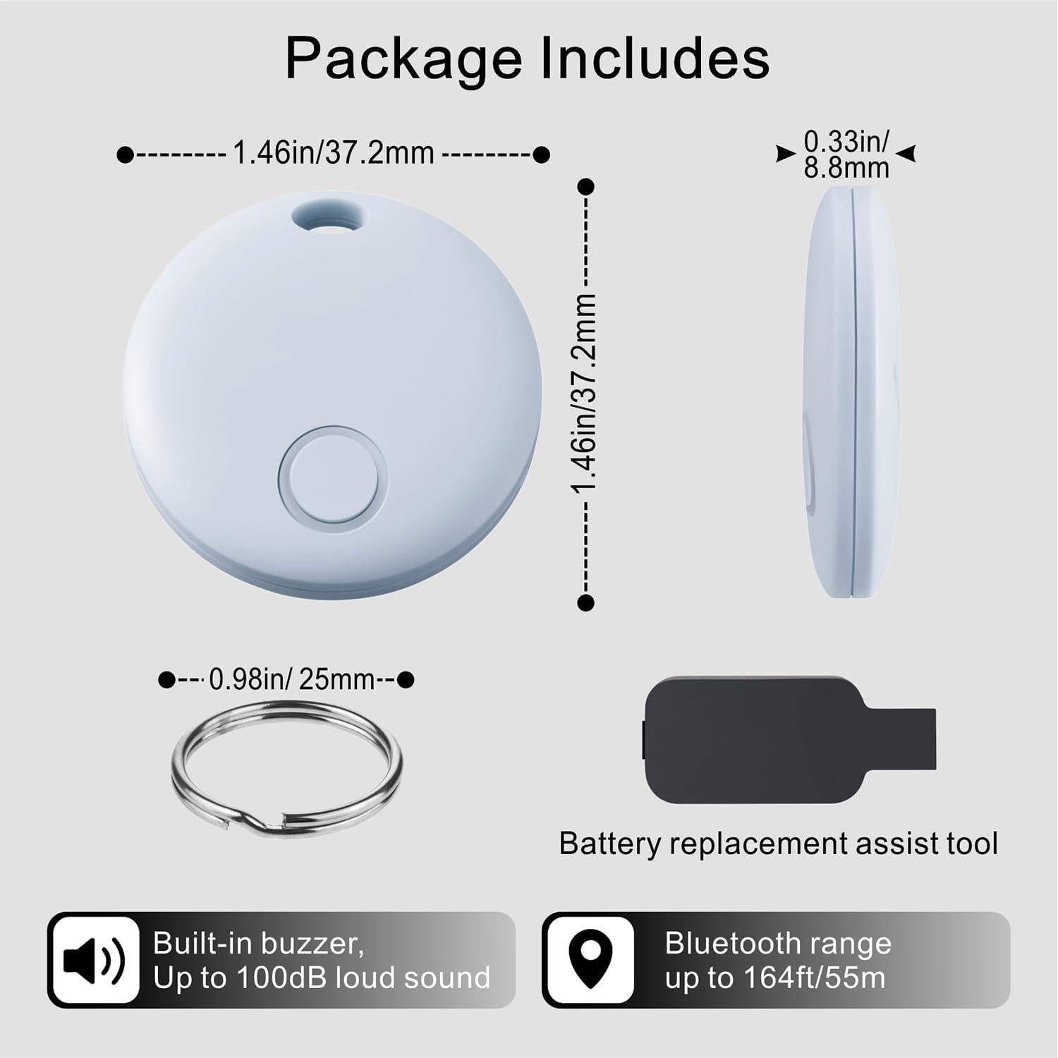 Rastreador Bluetooth Bestray HB02 Azul Impermeable IP67