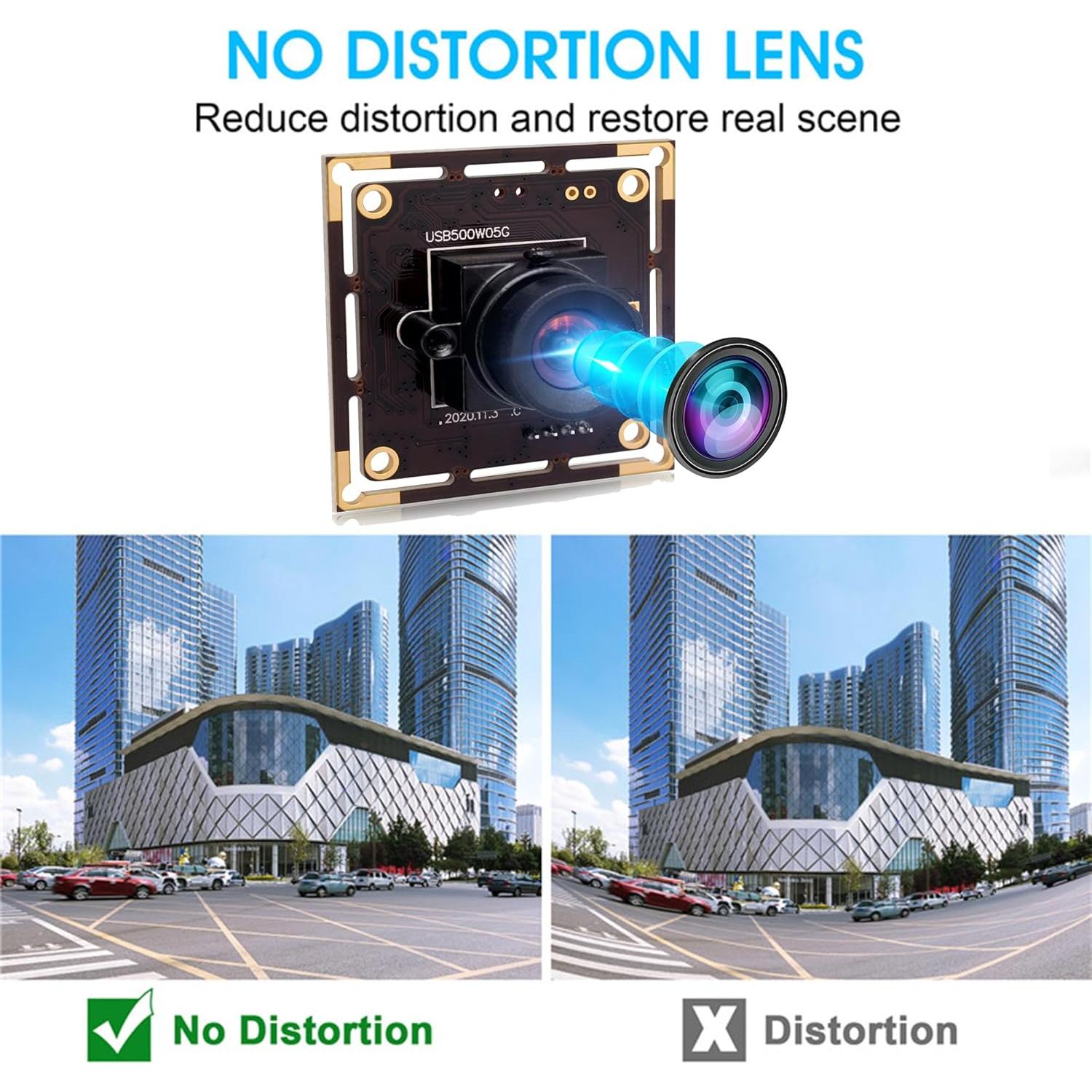 Cámara USB 5MP IFWATER con lente 100° sin distorsión