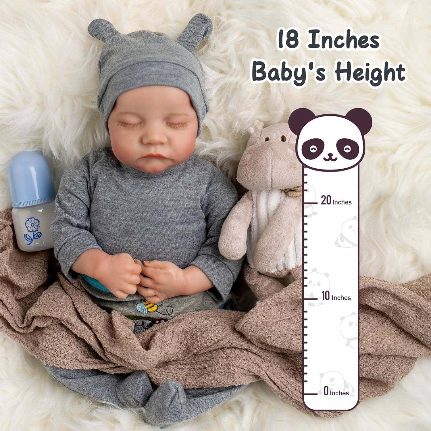 Muñeca Reborn Jirachi 43 cm Realista con Kit de Alimentación