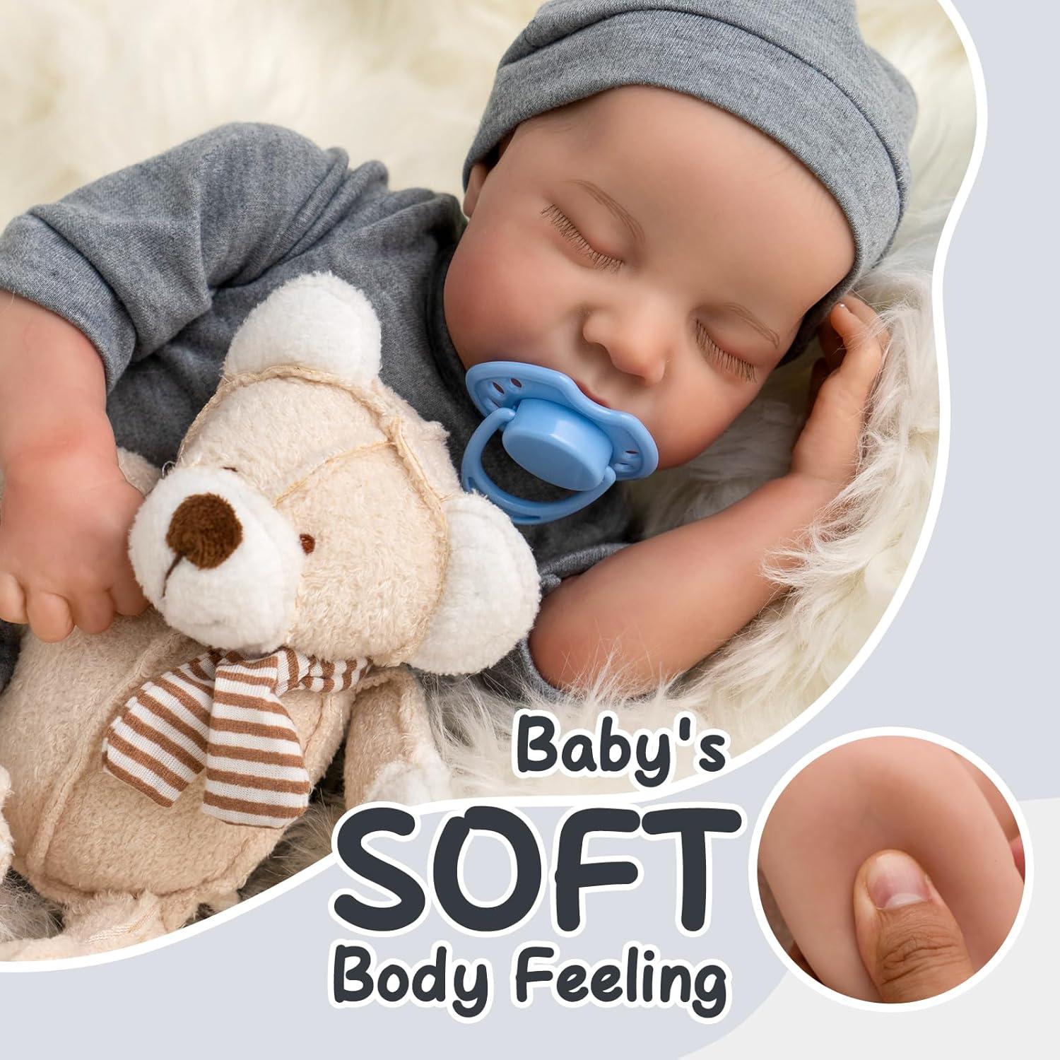 Muñeca Reborn Jirachi 43 cm Realista con Kit de Alimentación