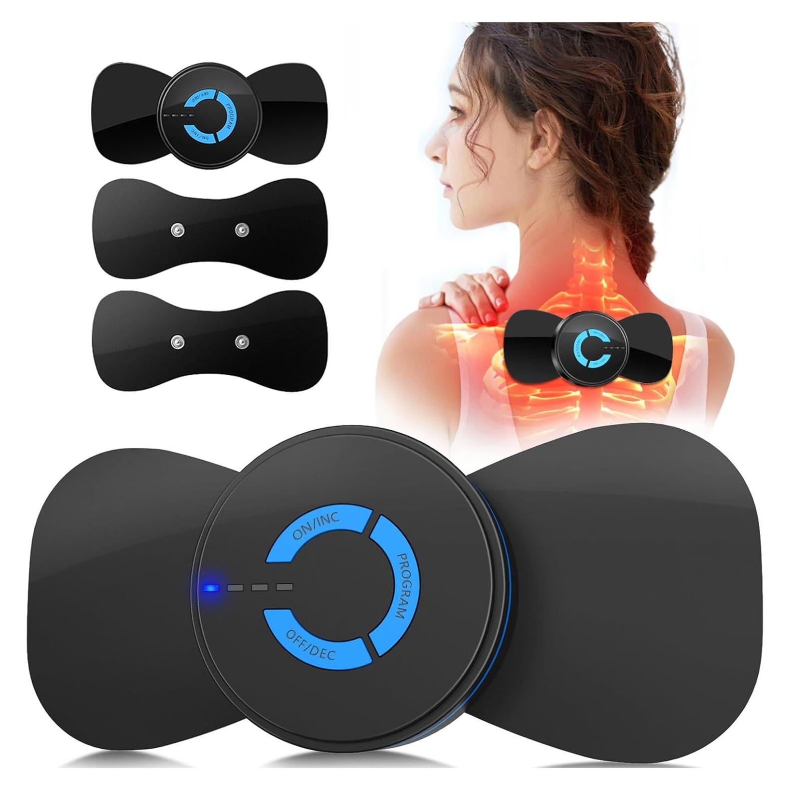 Mini Masajeador TENS JICHAMOXY Recargable para Alivio Muscular