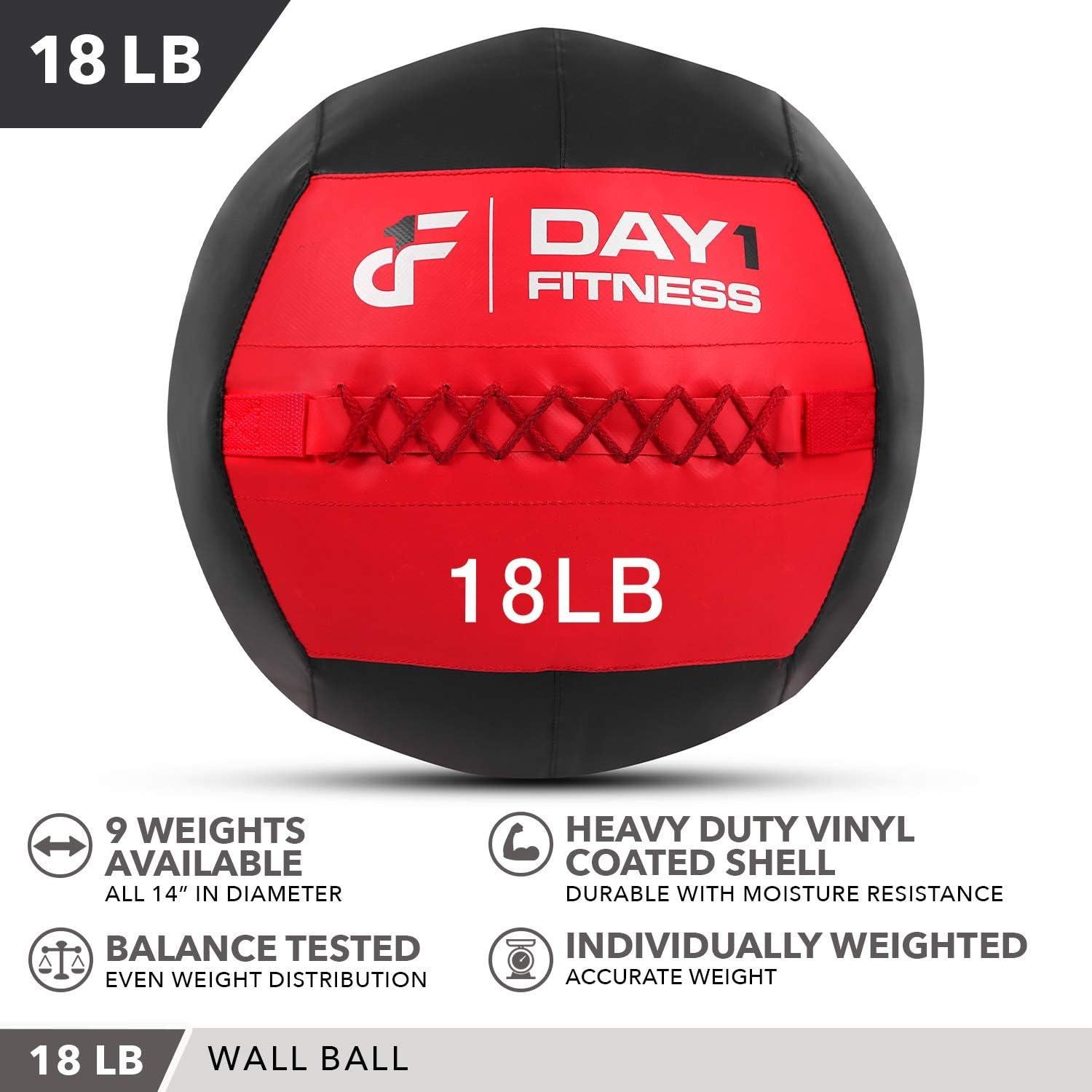 Bola de Medicina Day 1 Fitness 8.16 kg Negro/Rojo 35.56 cm