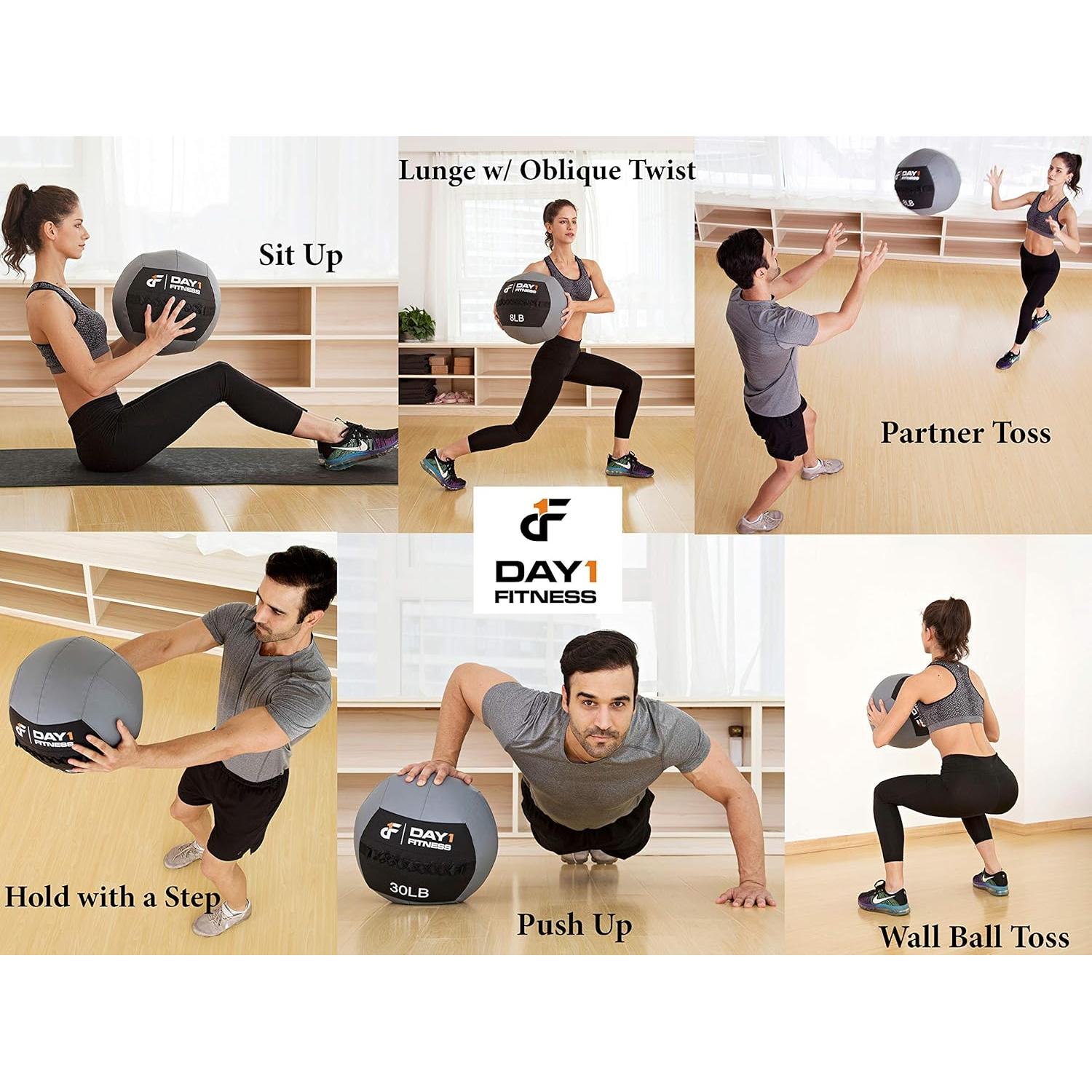 Bola de Medicina Day 1 Fitness 8.16 kg Negro/Rojo 35.56 cm