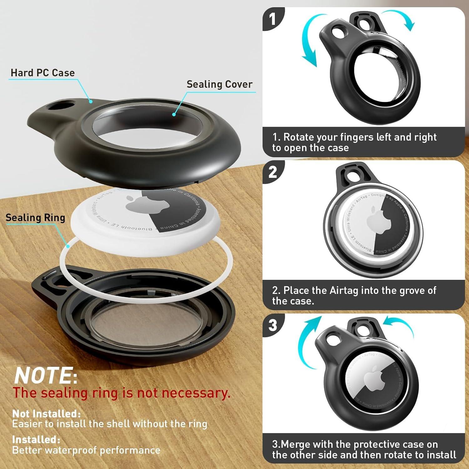 Paquete de 4 Fundas Impermeables MOLOSLEEVE para AirTag