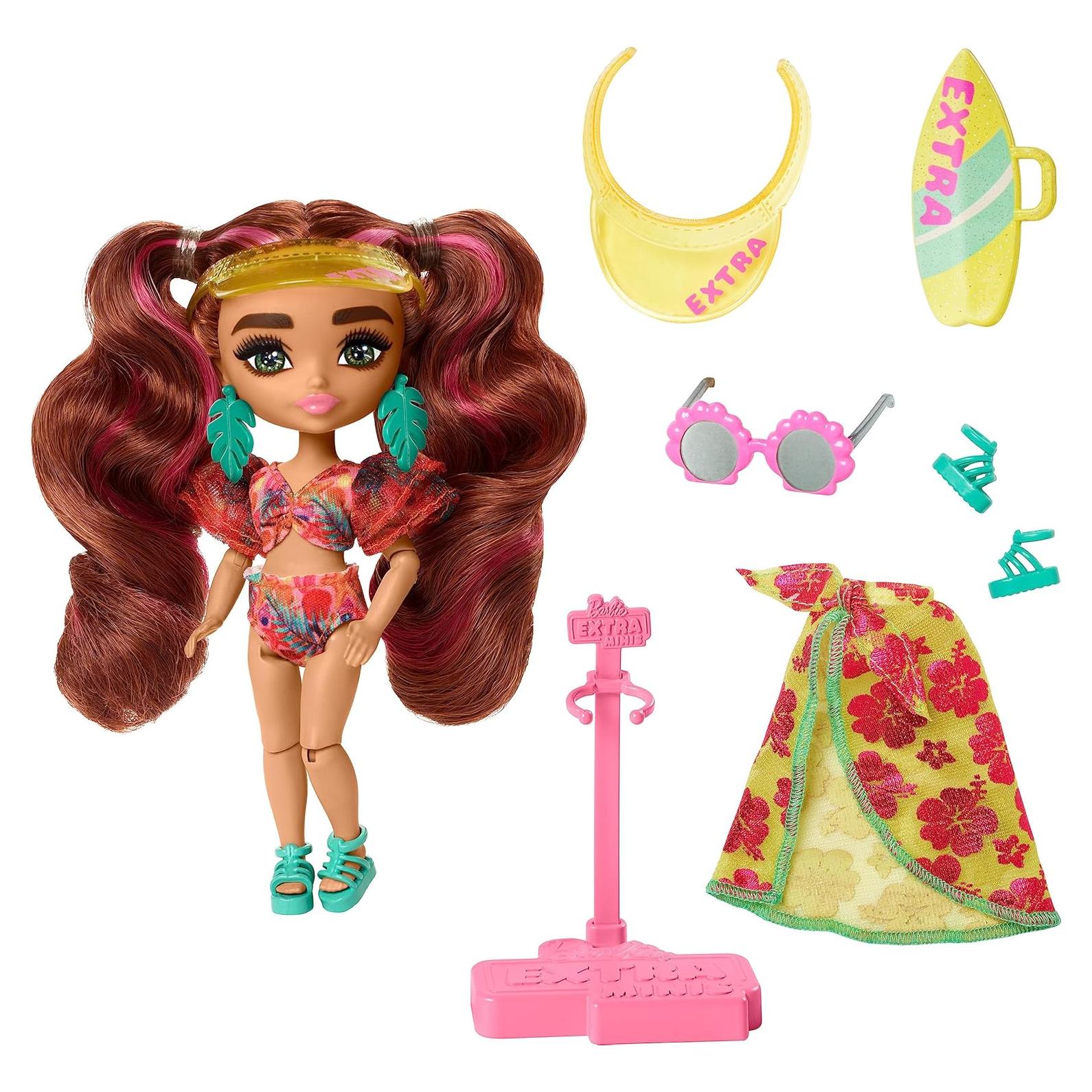 Muñeca de Viaje Barbie Extra Fly Minis Playa con Accesorios