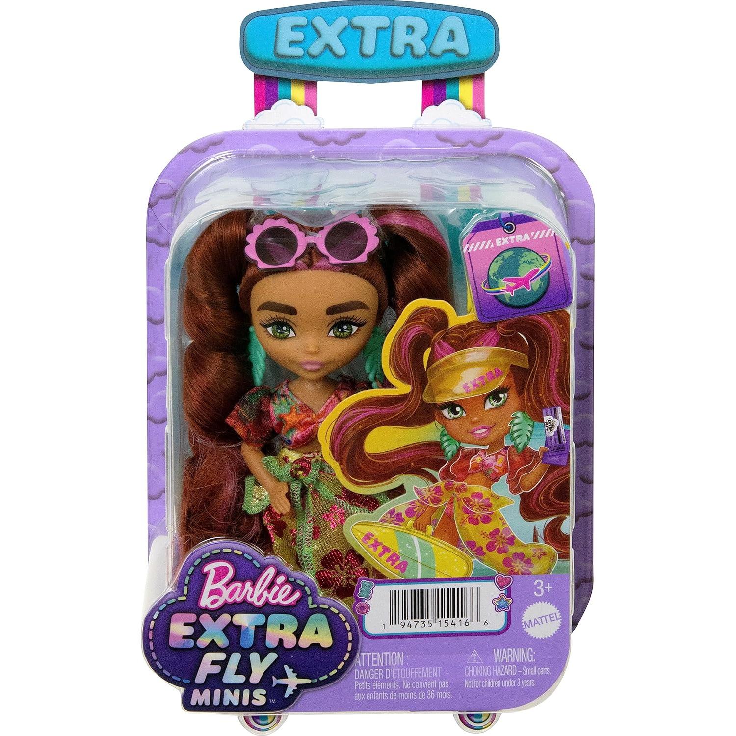 Muñeca de Viaje Barbie Extra Fly Minis Playa con Accesorios