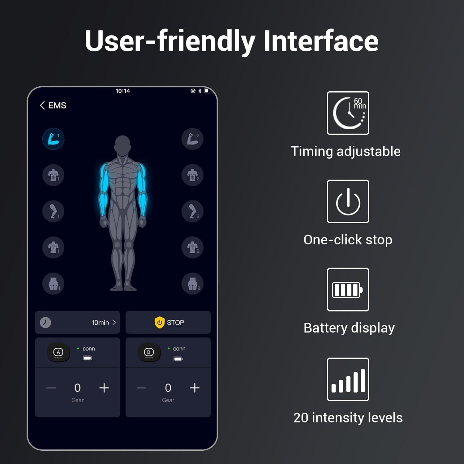Comfytemp Estimulador Muscular TENS Inalámbrico K6108 32 Modos
