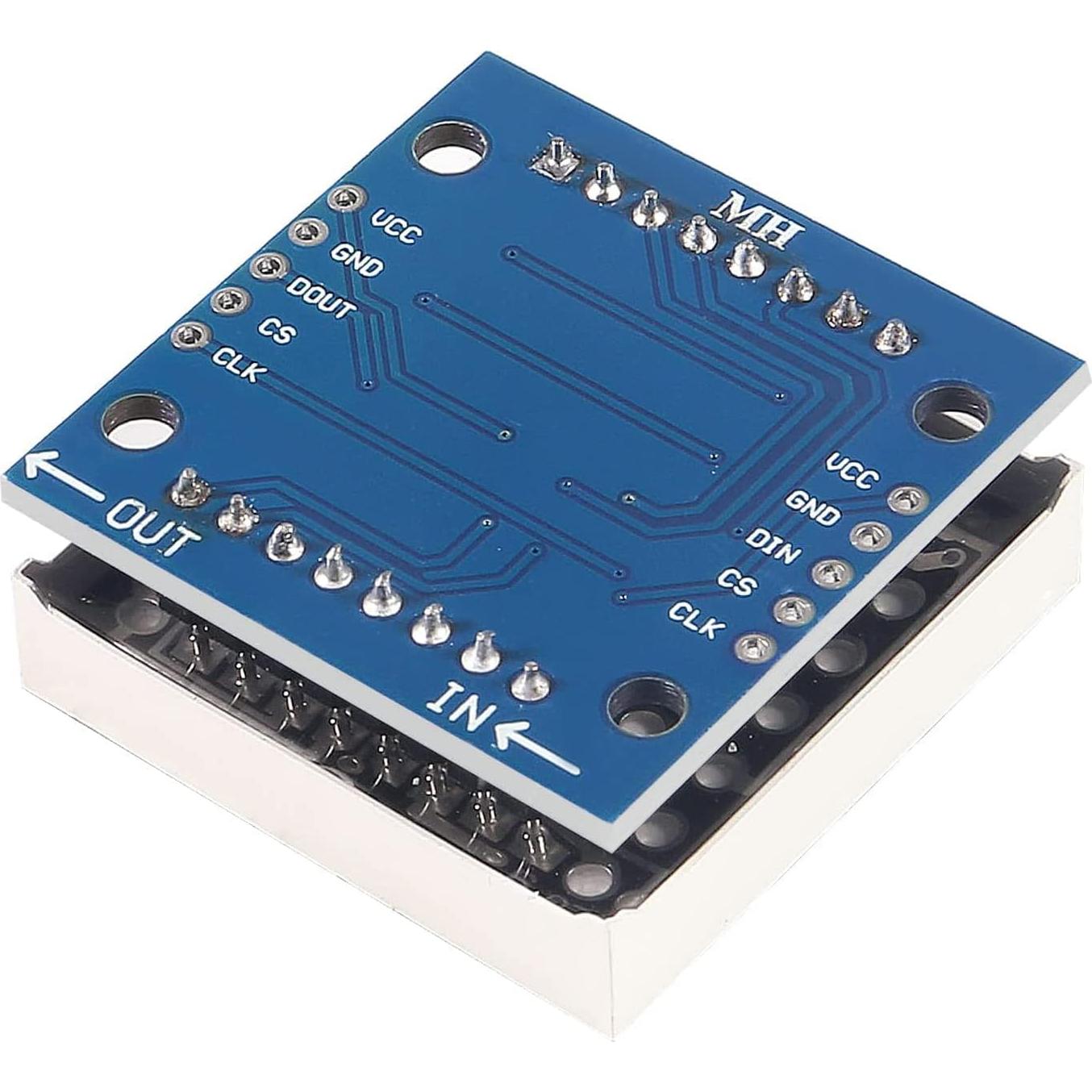 5 Módulos Pantalla LED Matriz 8x8 MAX7219 Azuocn 5V DIY