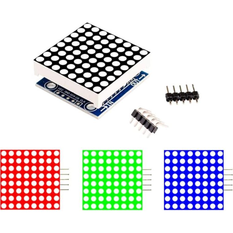 5 Módulos Pantalla LED Matriz 8x8 MAX7219 Azuocn 5V DIY