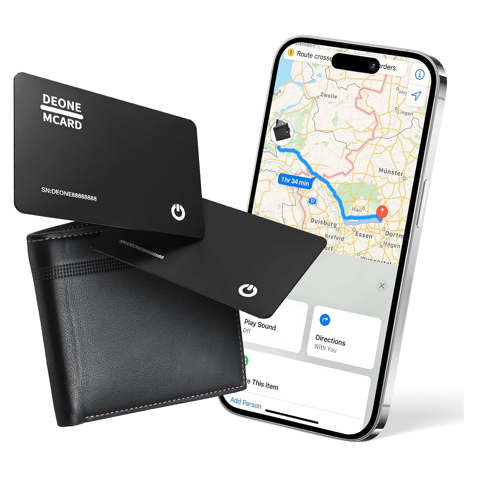 Tarjeta Rastreadora de Cartera Hongtop H, Ultra Delgado, IPX7, 2PCS