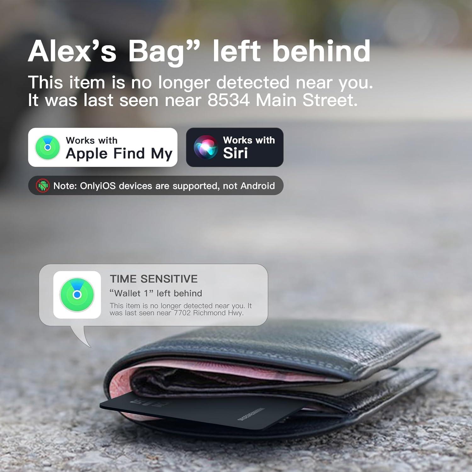 Tarjeta Rastreadora de Cartera Hongtop H, Ultra Delgado, IPX7, 2PCS