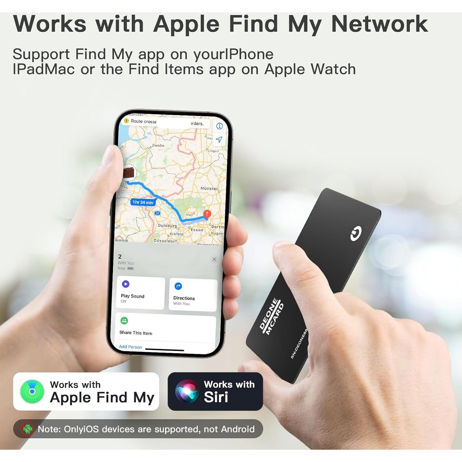 Tarjeta Rastreadora de Cartera Hongtop H, Ultra Delgado, IPX7, 2PCS