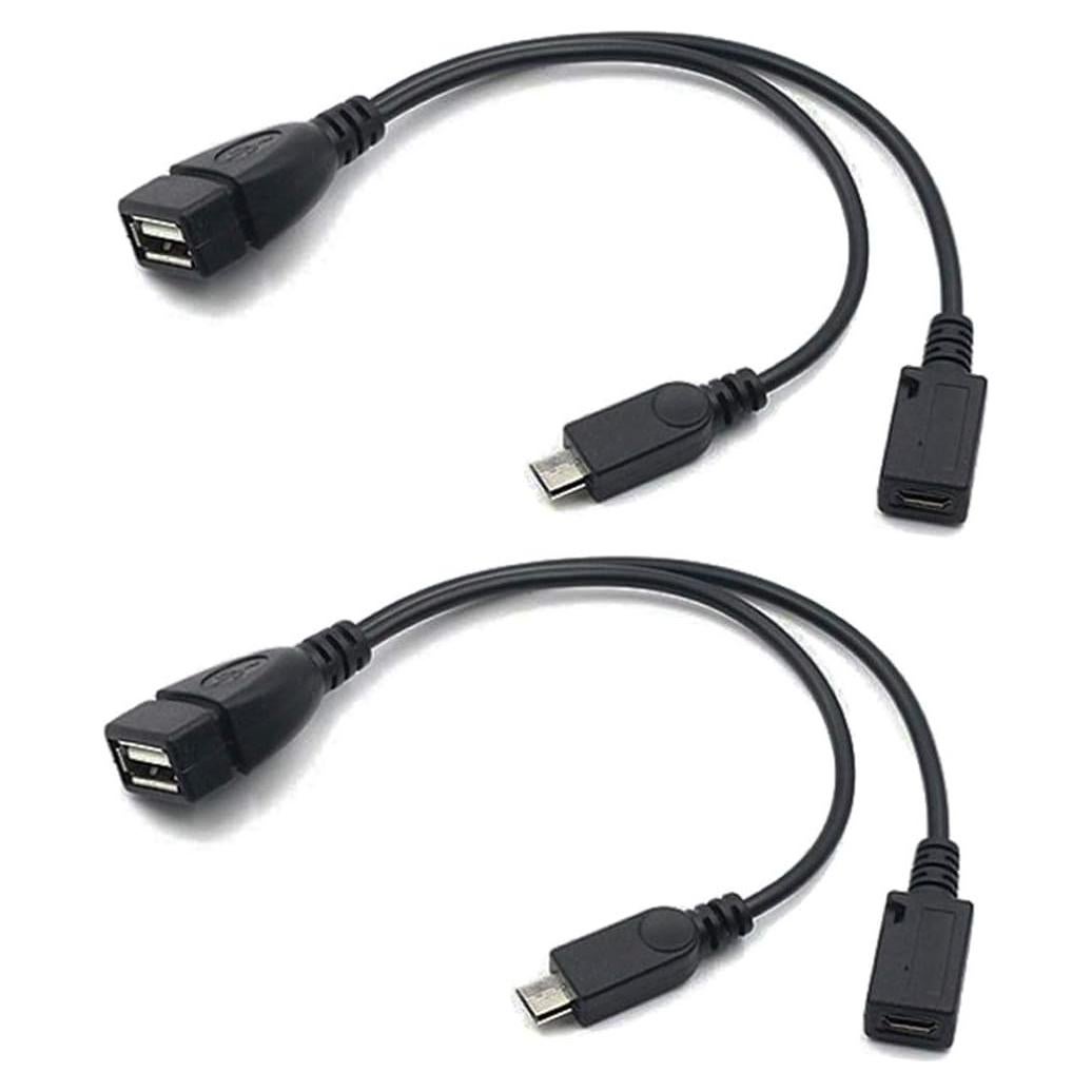 Adaptador OTG AuviPal 2-en-1 Micro USB a USB - Paquete de 2