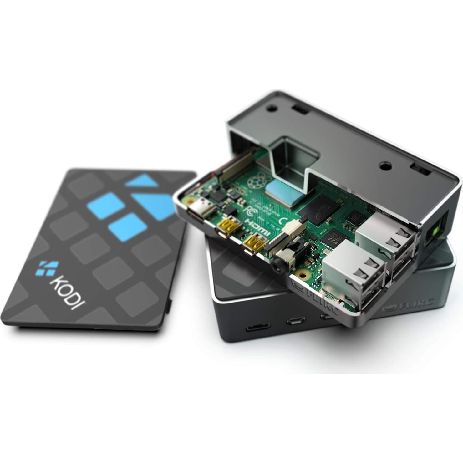 Caja Flirc para Raspberry Pi 4 - Edición Kodi, Aluminio