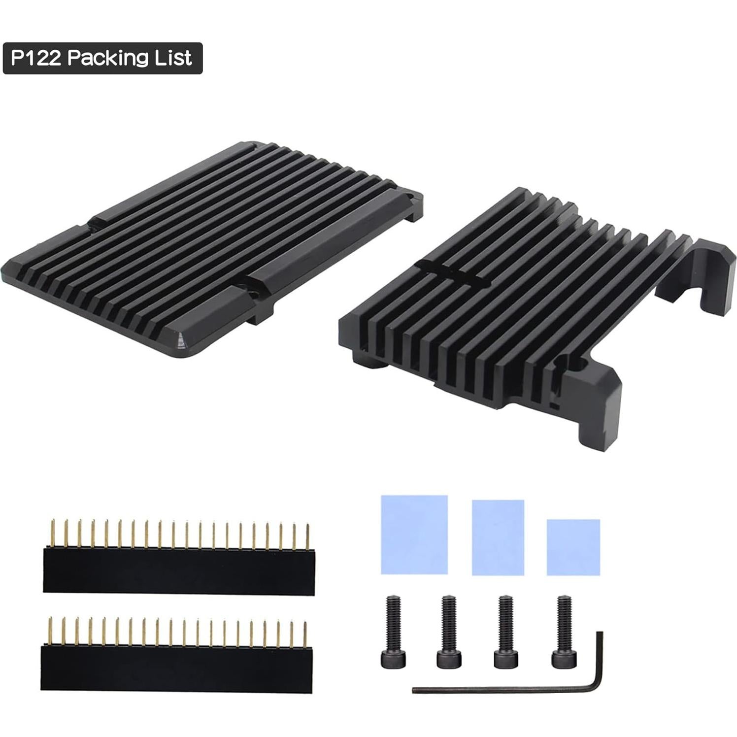 Caja de Aluminio Geekworm P122 para Raspberry Pi 4 Modelo B