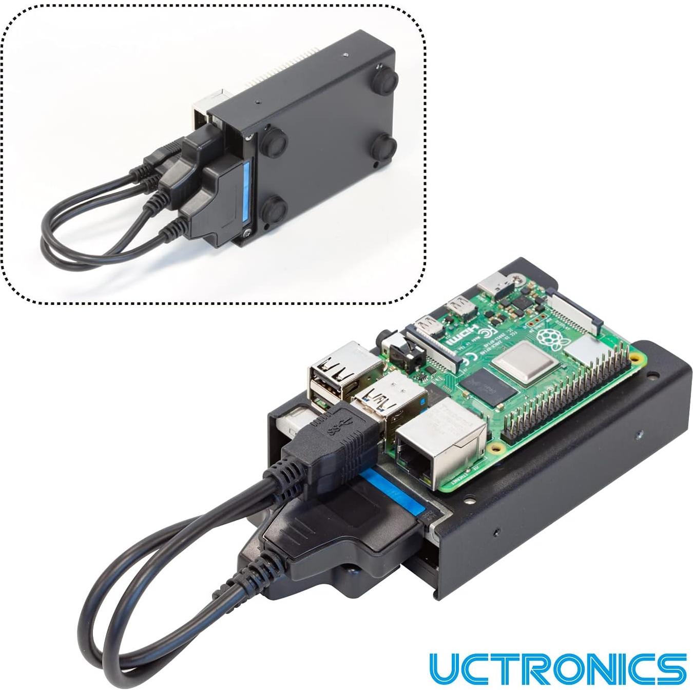 UCTRONICS Soporte NAS para Raspberry Pi 2 SSD 2.5"