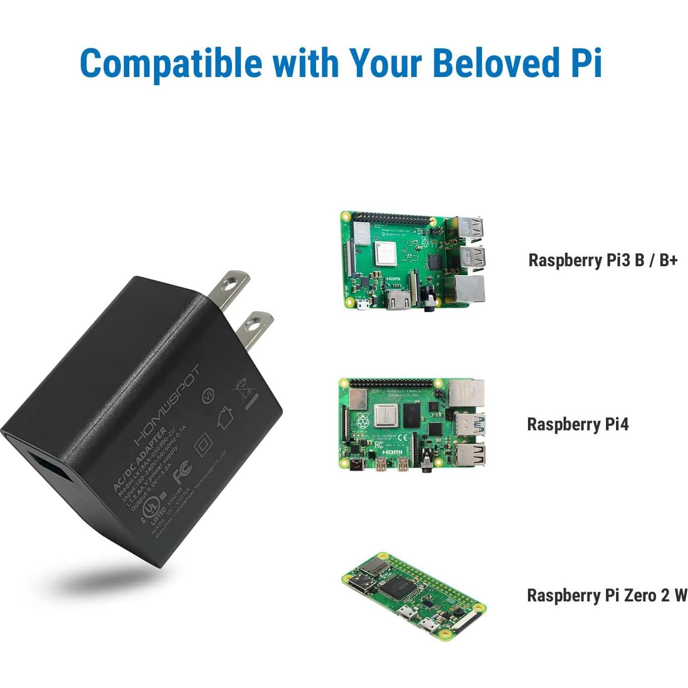Fuente de Alimentación USB 5V 3A UL-Listed con Interruptor 1.5m