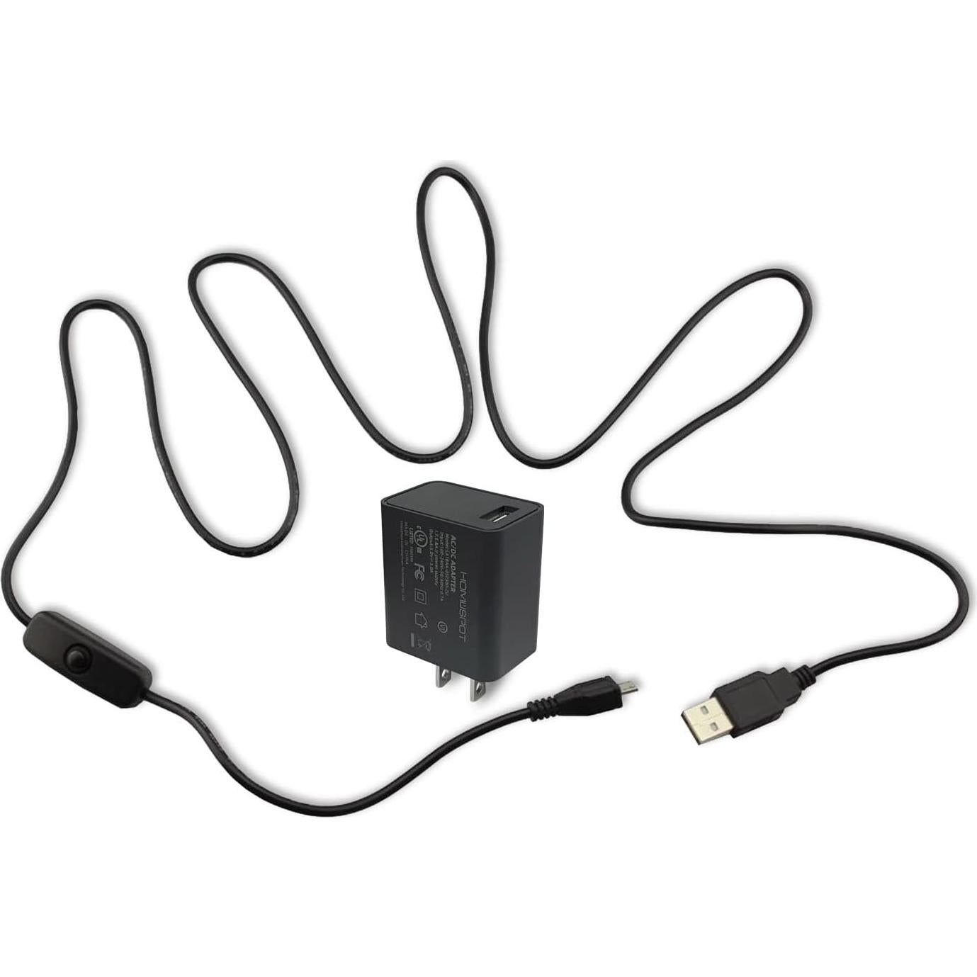 Fuente de Alimentación USB 5V 3A UL-Listed con Interruptor 1.5m