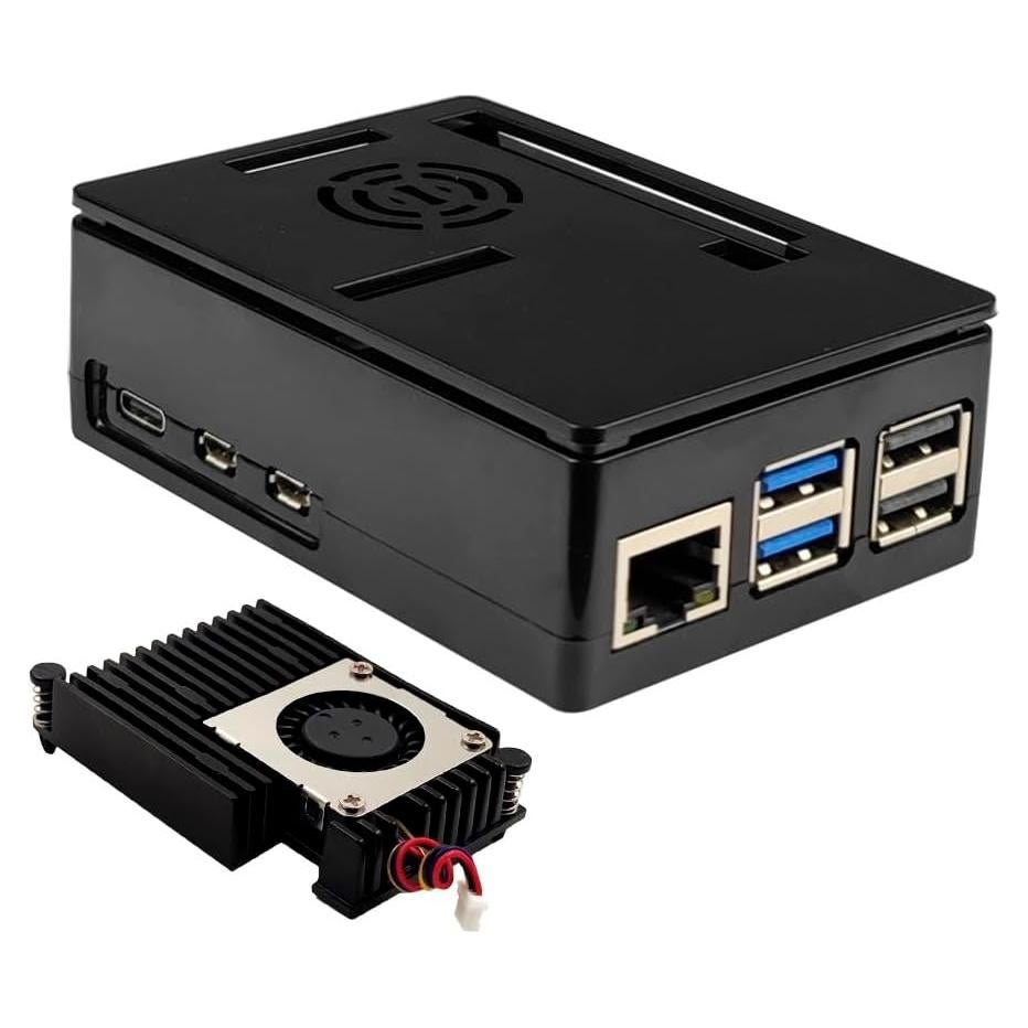 Caja ABS con disipador activo para Raspberry Pi 5 - WEIYIXING